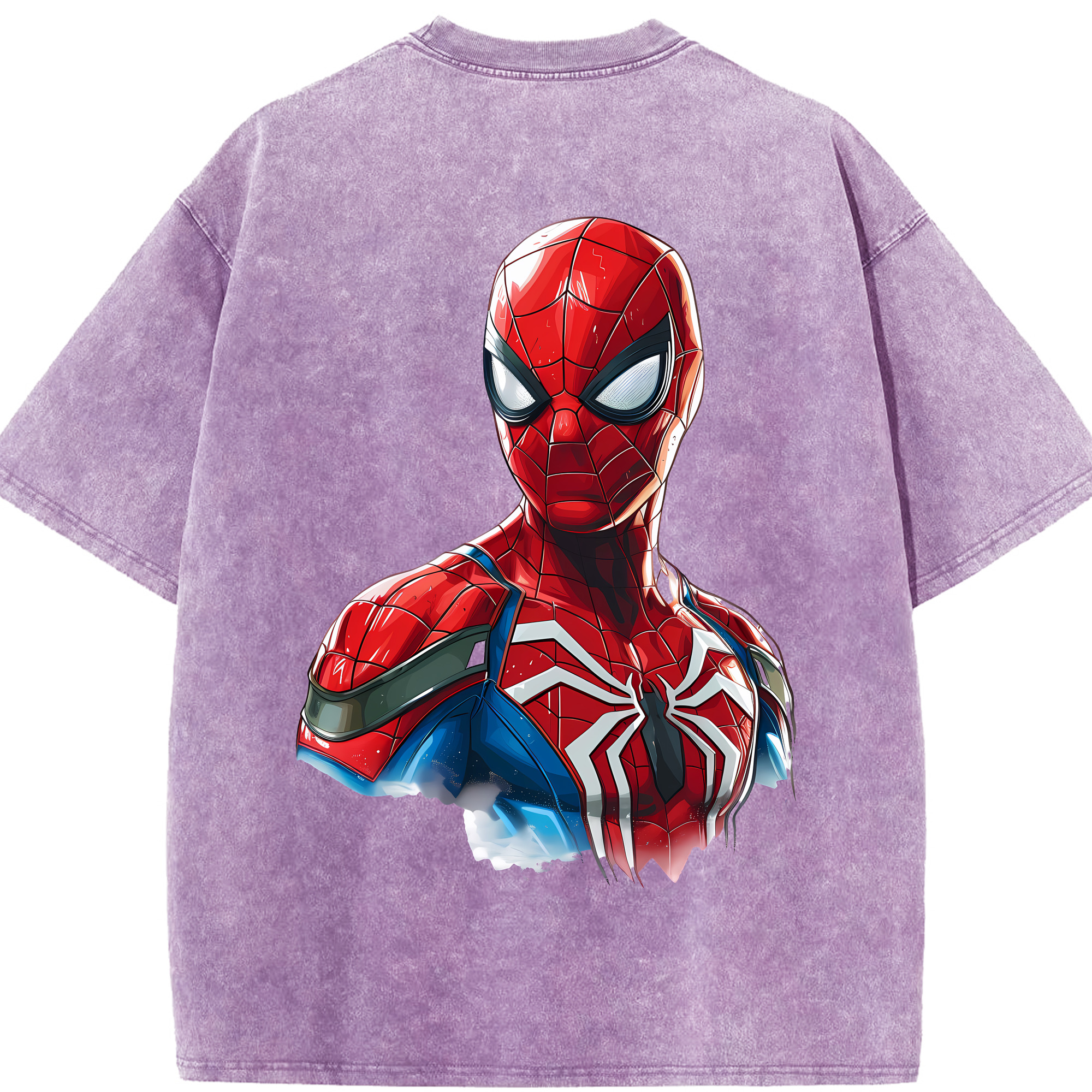 （画像用） Spider Man スパイダーマン 綿100% ヴィンテージ風 半袖Tシャツ（背面プリント）