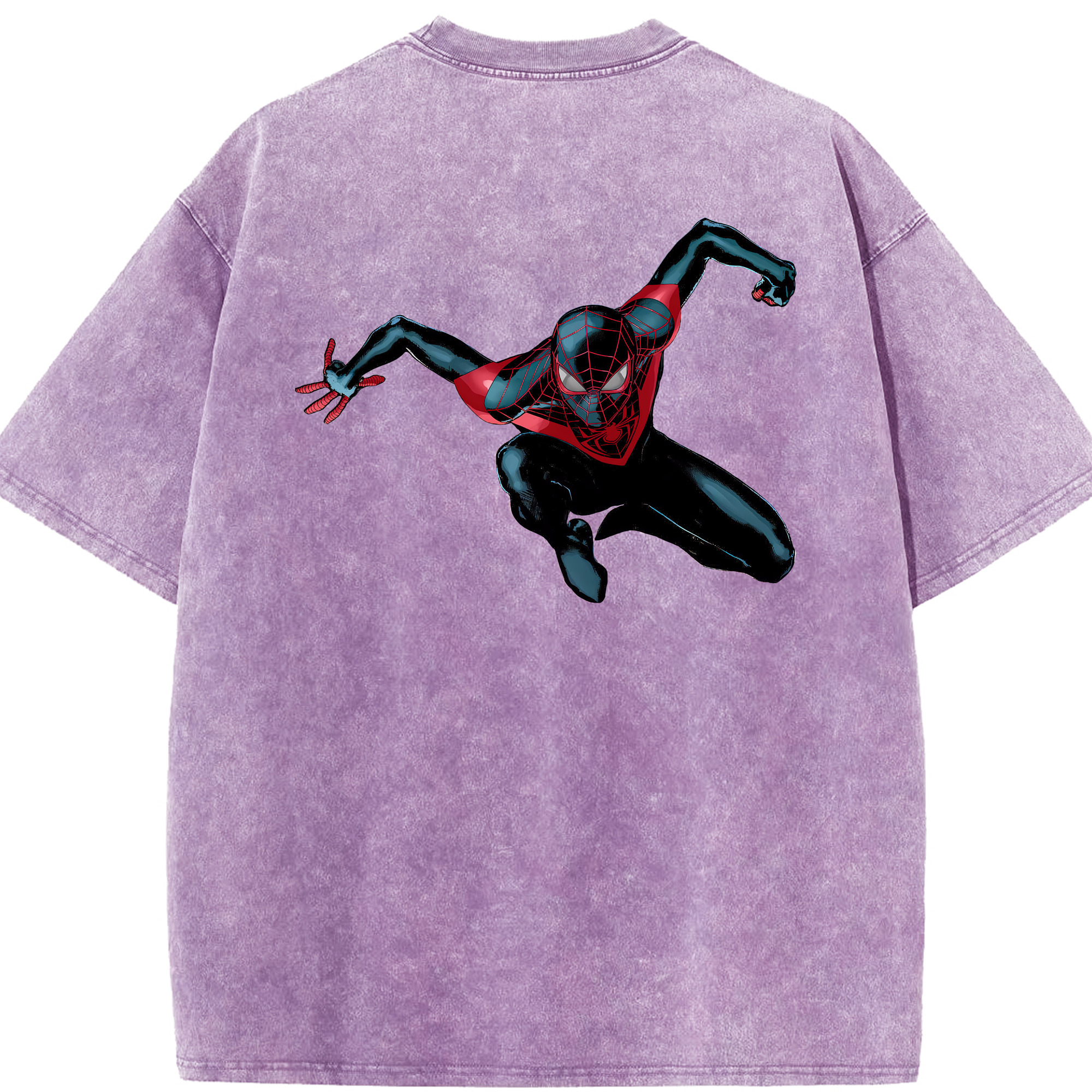 （画像用） Spider Man スパイダーマン 綿100% ヴィンテージ風 半袖Tシャツ（背面プリント）