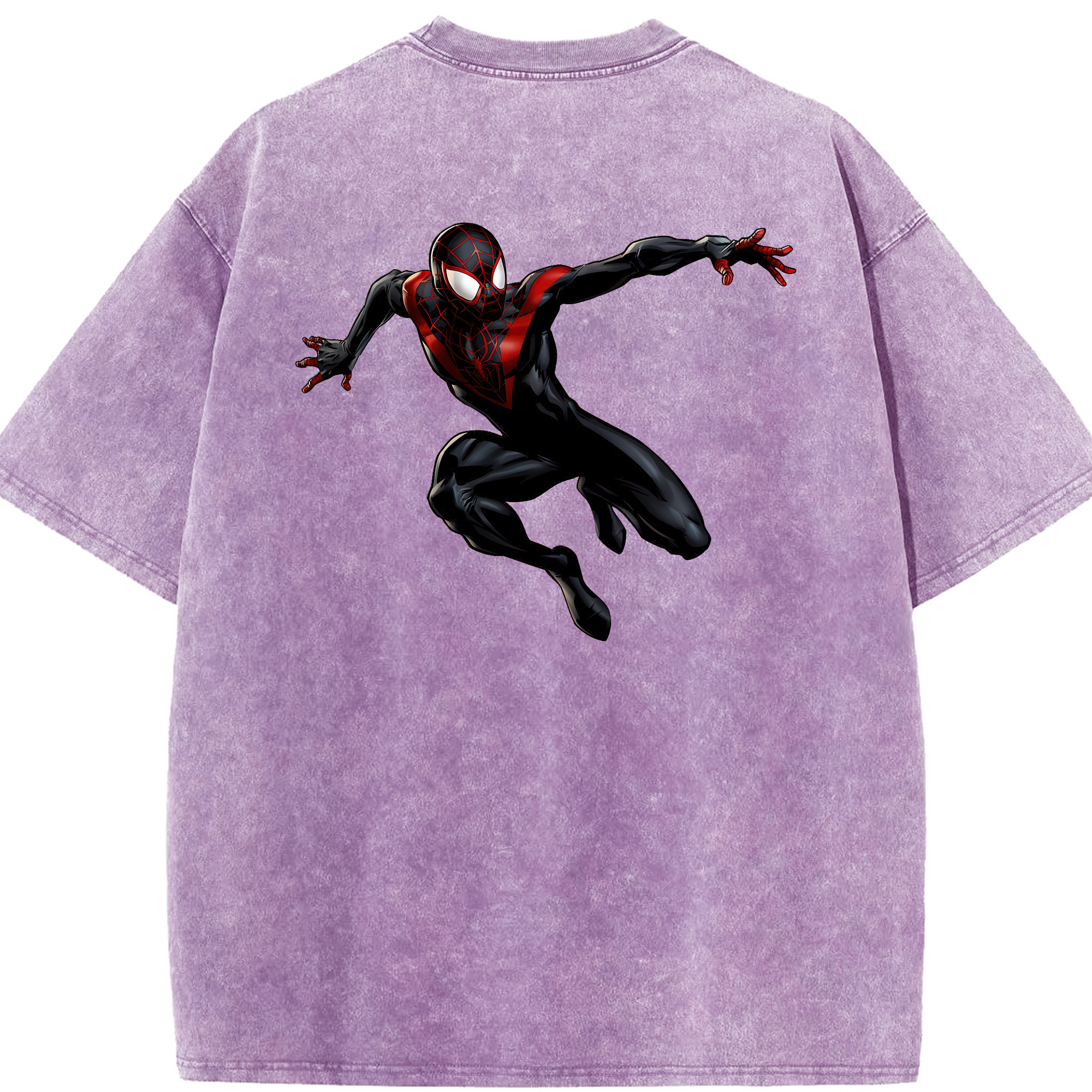 （画像用） Spider Man スパイダーマン 綿100% ヴィンテージ風 半袖Tシャツ（背面プリント）