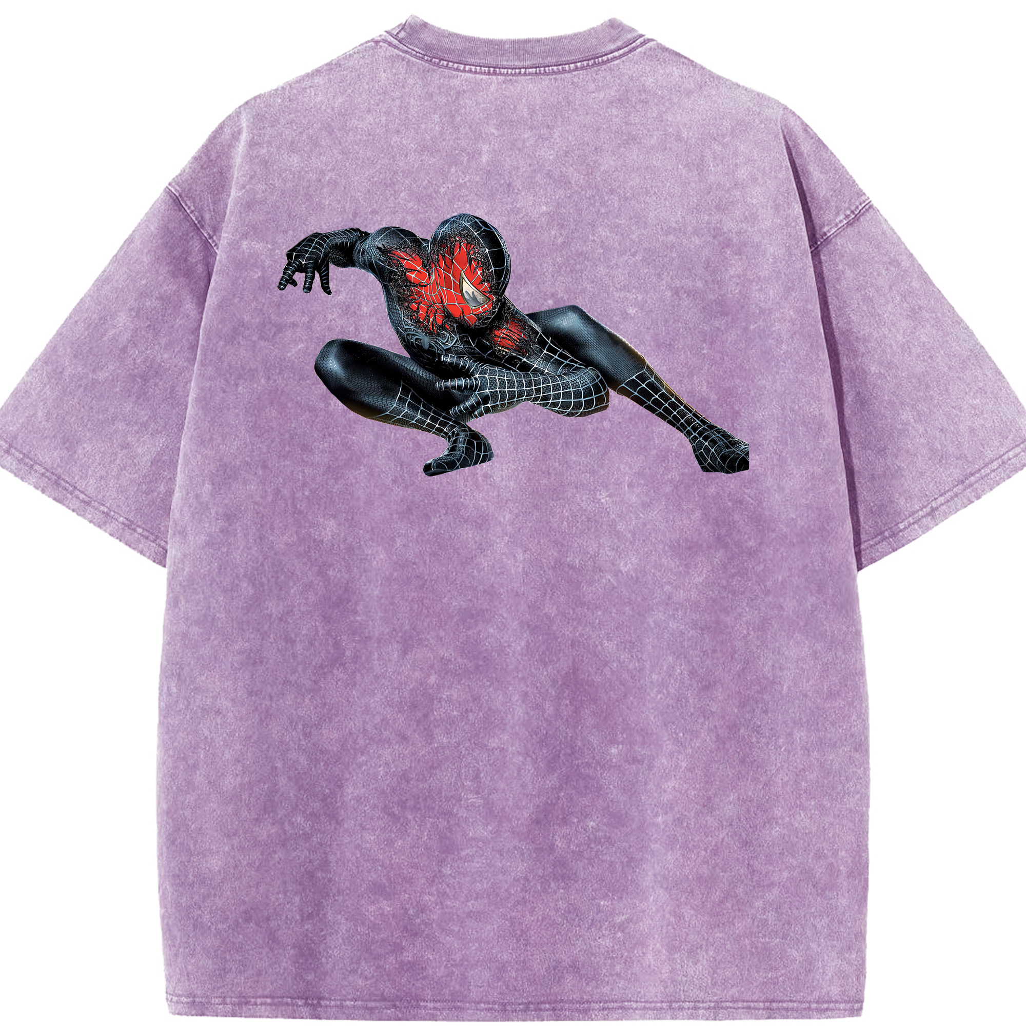 （画像用） Spider Man スパイダーマン 綿100% ヴィンテージ風 半袖Tシャツ（背面プリント）
