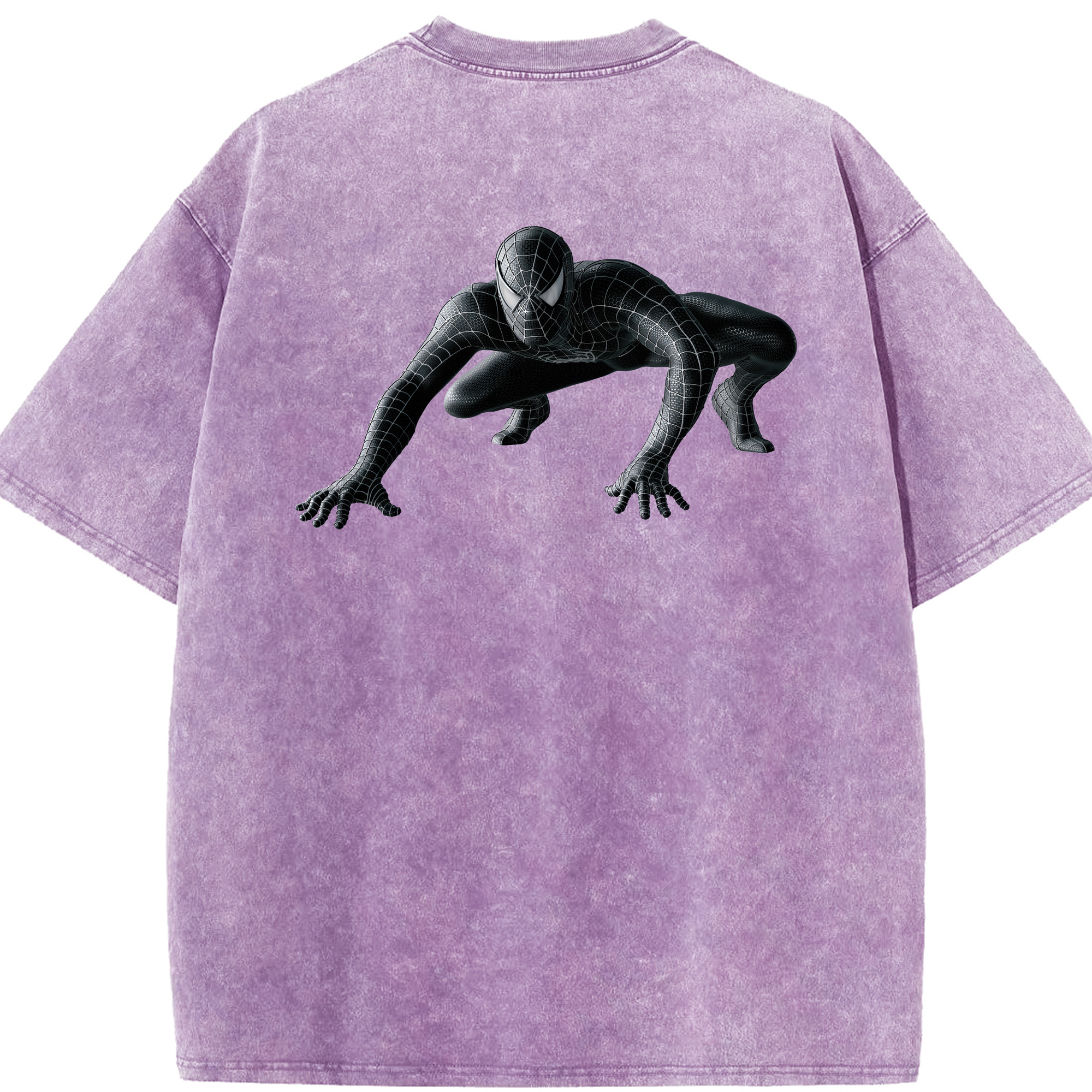 （画像用） Spider Man スパイダーマン 綿100% ヴィンテージ風 半袖Tシャツ（背面プリント）