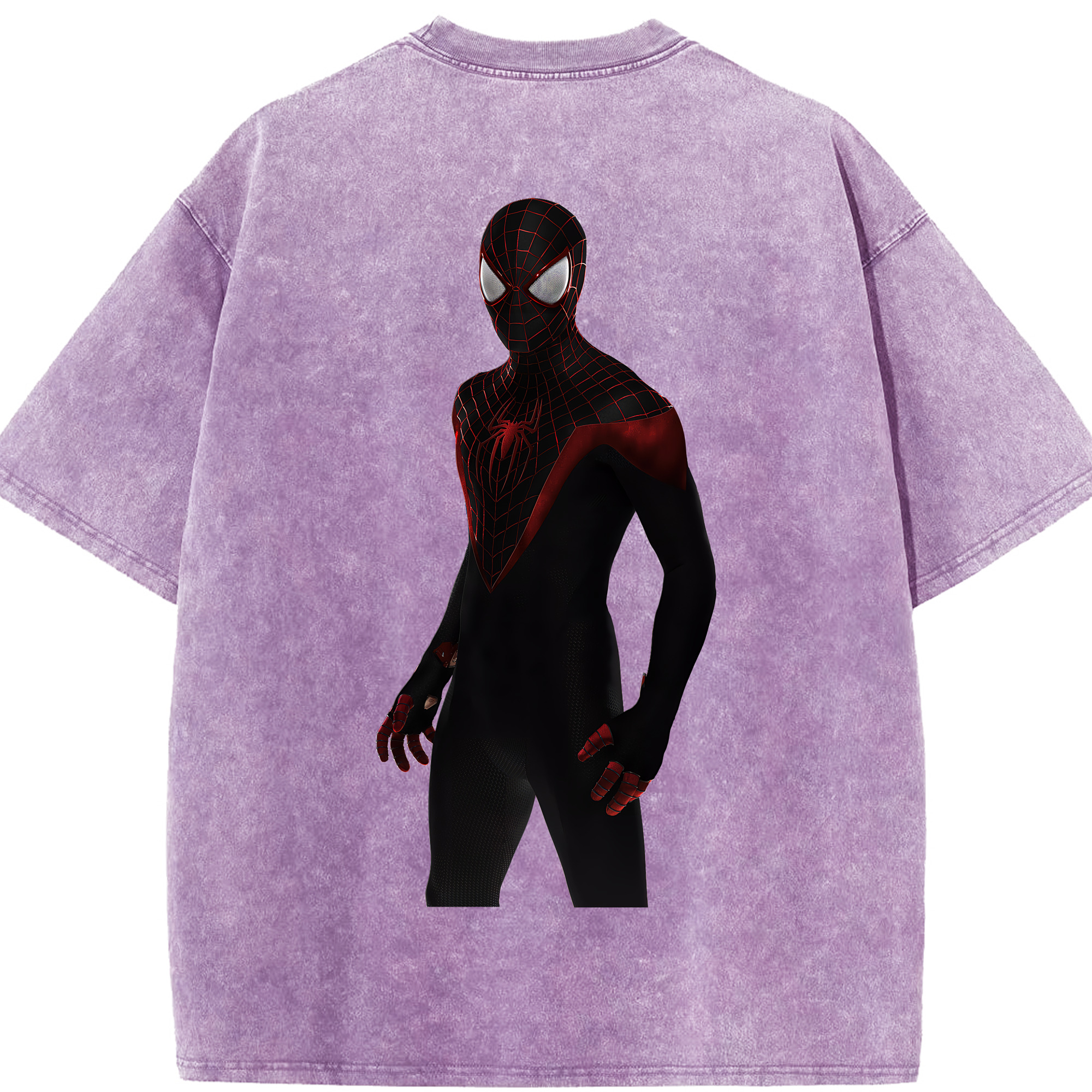 （画像用） Spider Man スパイダーマン 綿100% ヴィンテージ風 半袖Tシャツ（背面プリント）