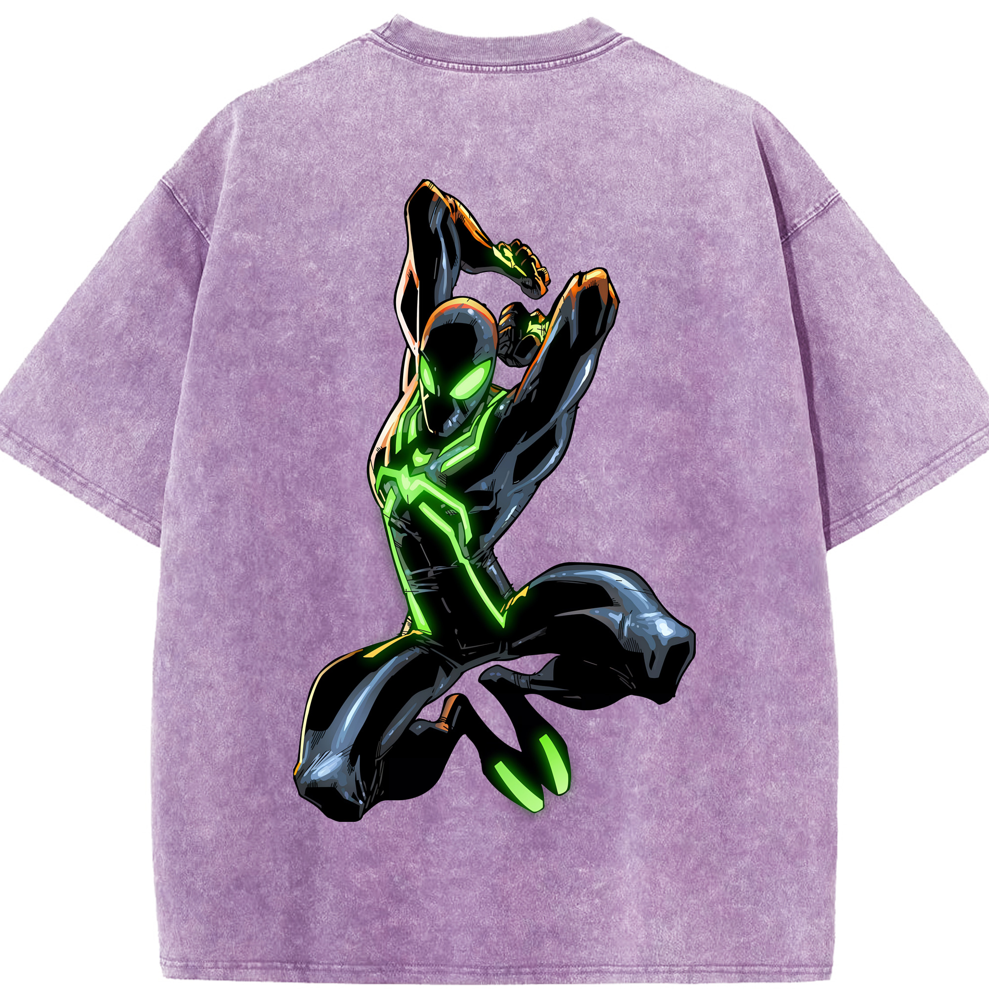 （画像用） Spider Man スパイダーマン 綿100% ヴィンテージ風 半袖Tシャツ（背面プリント）