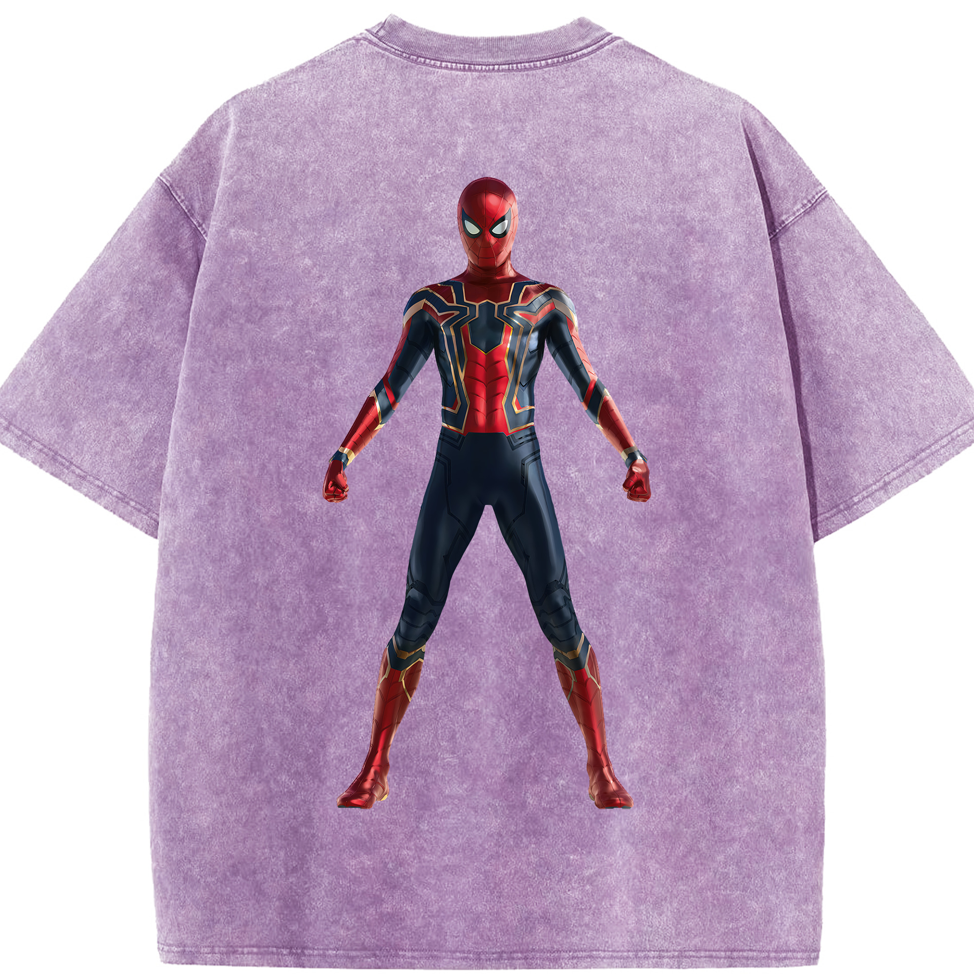 （画像用） Spider Man スパイダーマン 綿100% ヴィンテージ風 半袖Tシャツ（背面プリント）