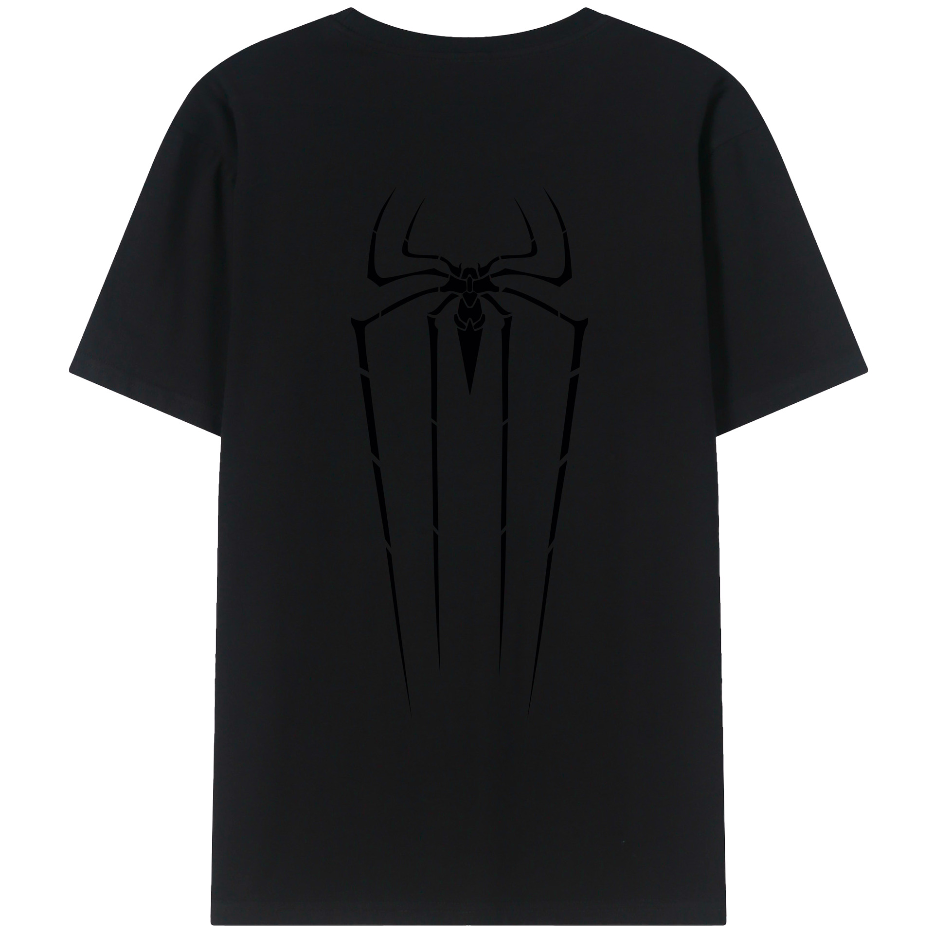 （画像用） Spider Man スパイダーマン 綿100％ メンズ半袖Tシャツ（バックプリント） 通気性