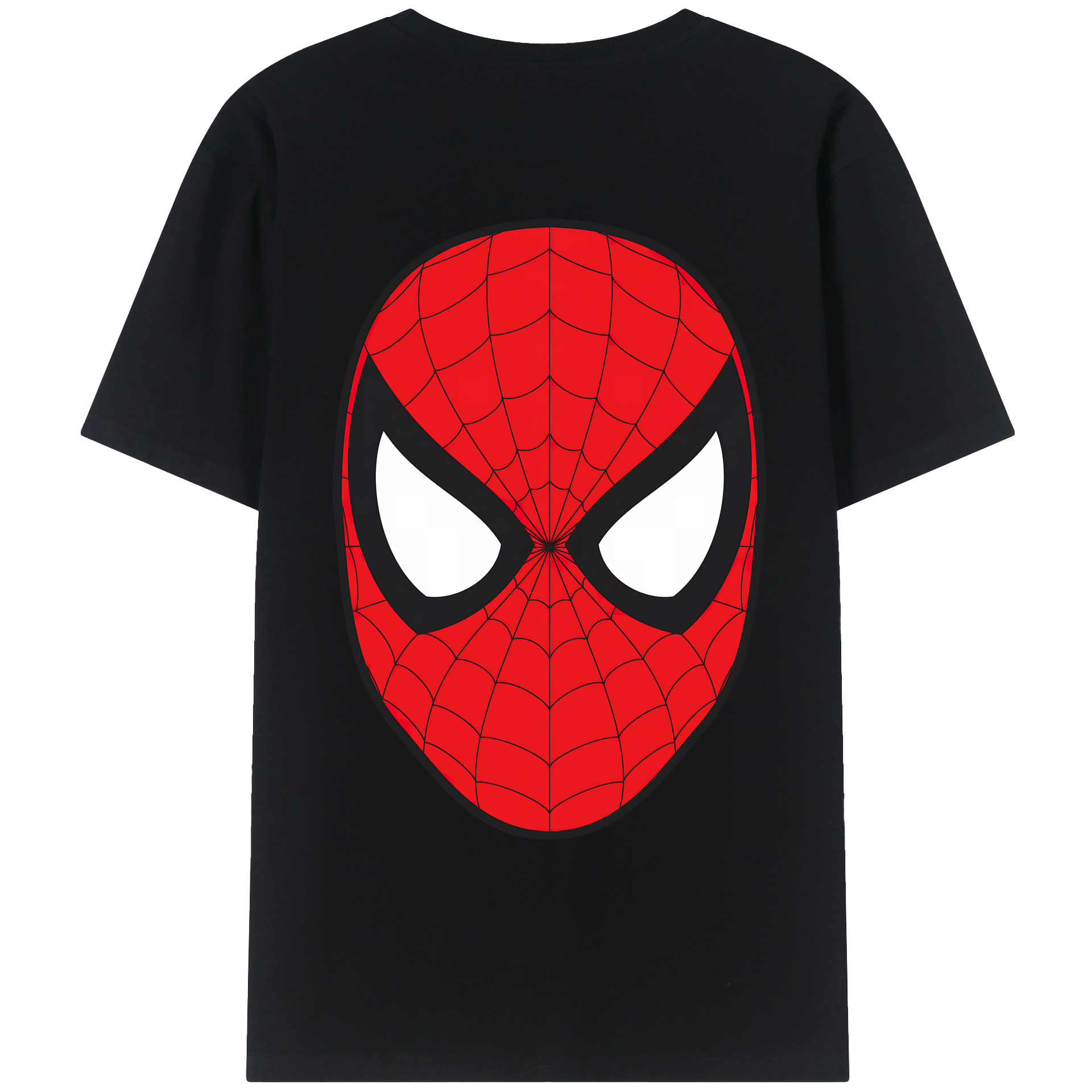 （画像用） Spider Man スパイダーマン 綿100％ メンズ半袖Tシャツ（バックプリント） 通気性