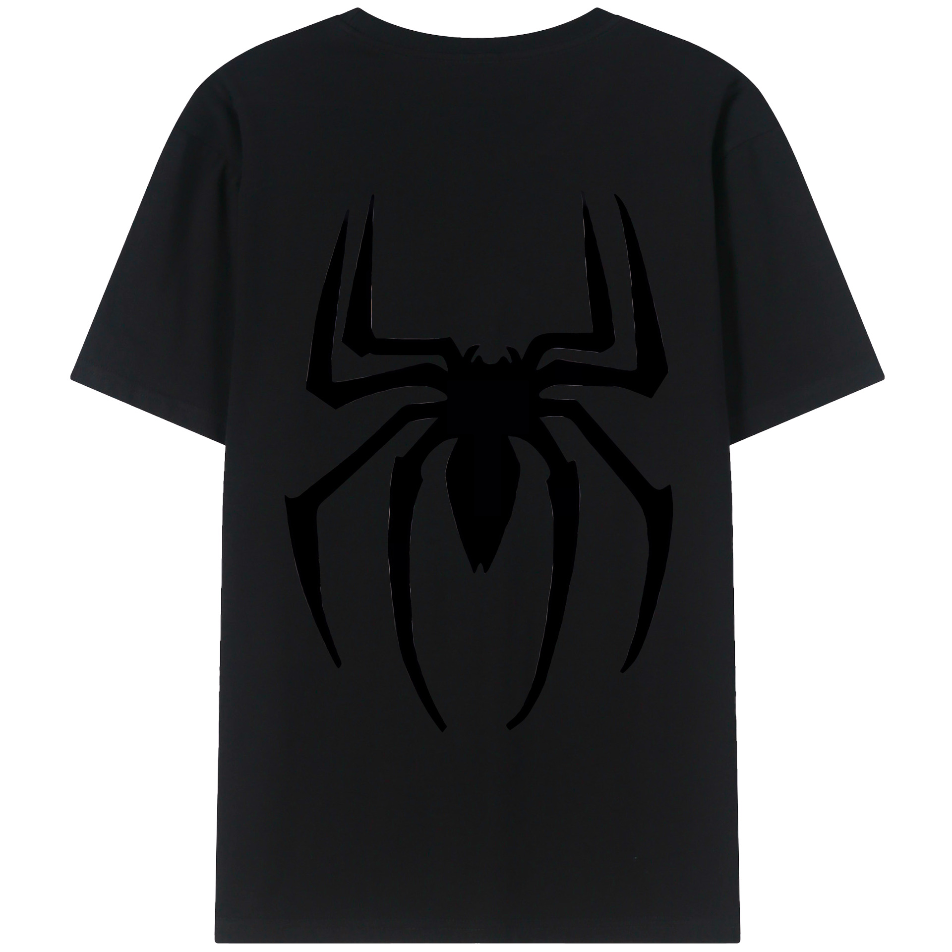 （画像用） Spider Man スパイダーマン 綿100％ メンズ半袖Tシャツ（バックプリント） 通気性