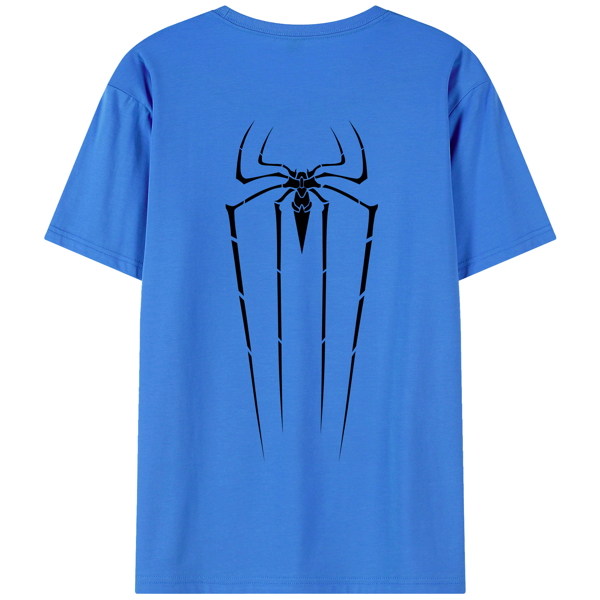 （画像用） Spider Man スパイダーマン 綿100％ メンズ半袖Tシャツ（バックプリント） 通気性