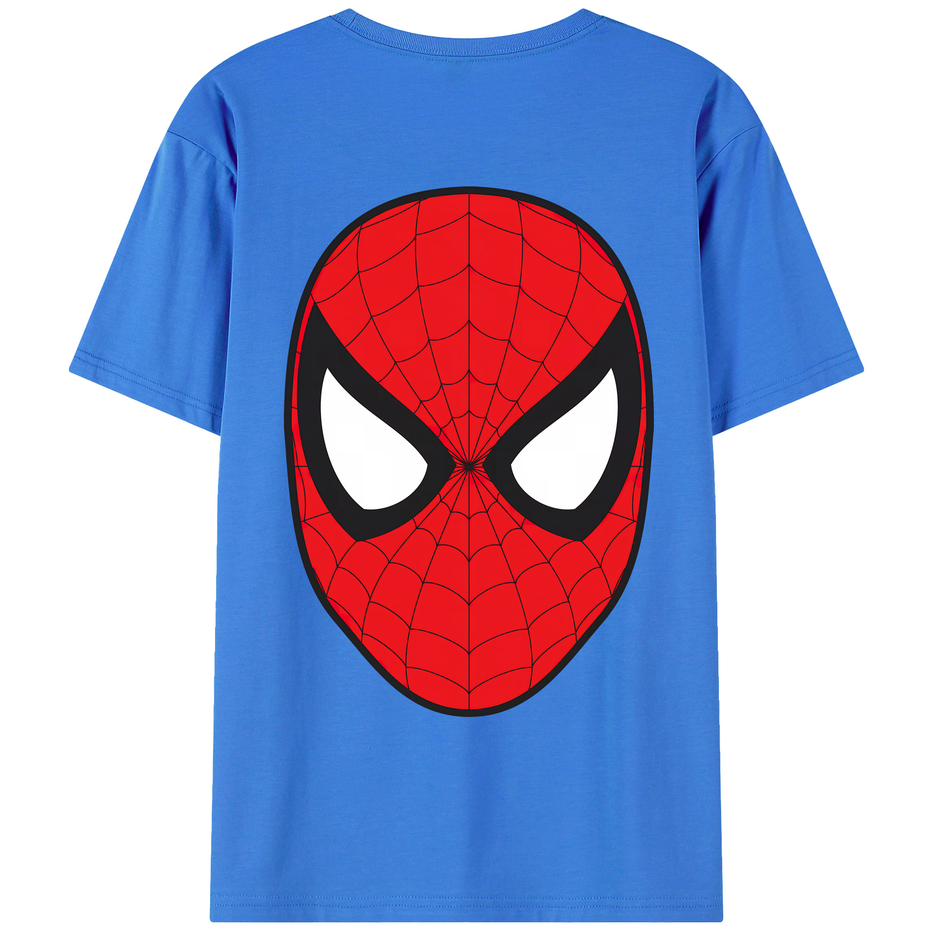 （画像用） Spider Man スパイダーマン 綿100％ メンズ半袖Tシャツ（バックプリント） 通気性