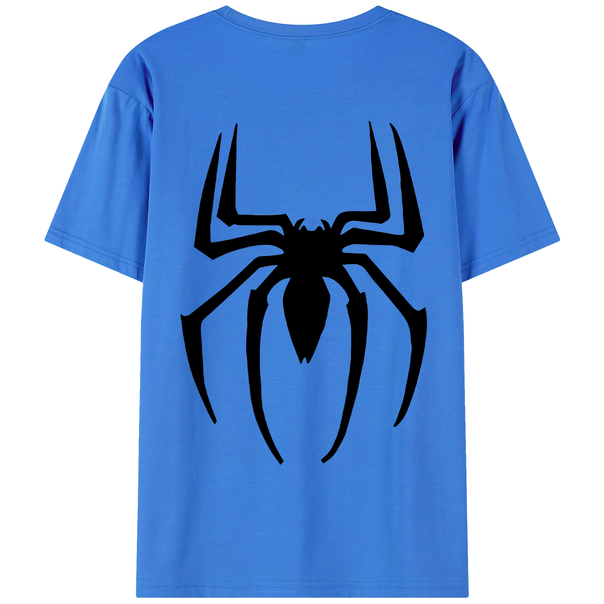 （画像用） Spider Man スパイダーマン 綿100％ メンズ半袖Tシャツ（バックプリント） 通気性