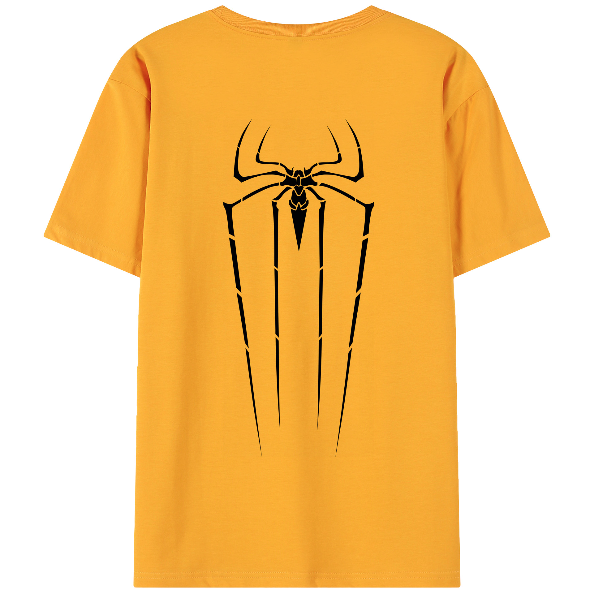 （画像用） Spider Man スパイダーマン 綿100％ メンズ半袖Tシャツ（バックプリント） 通気性