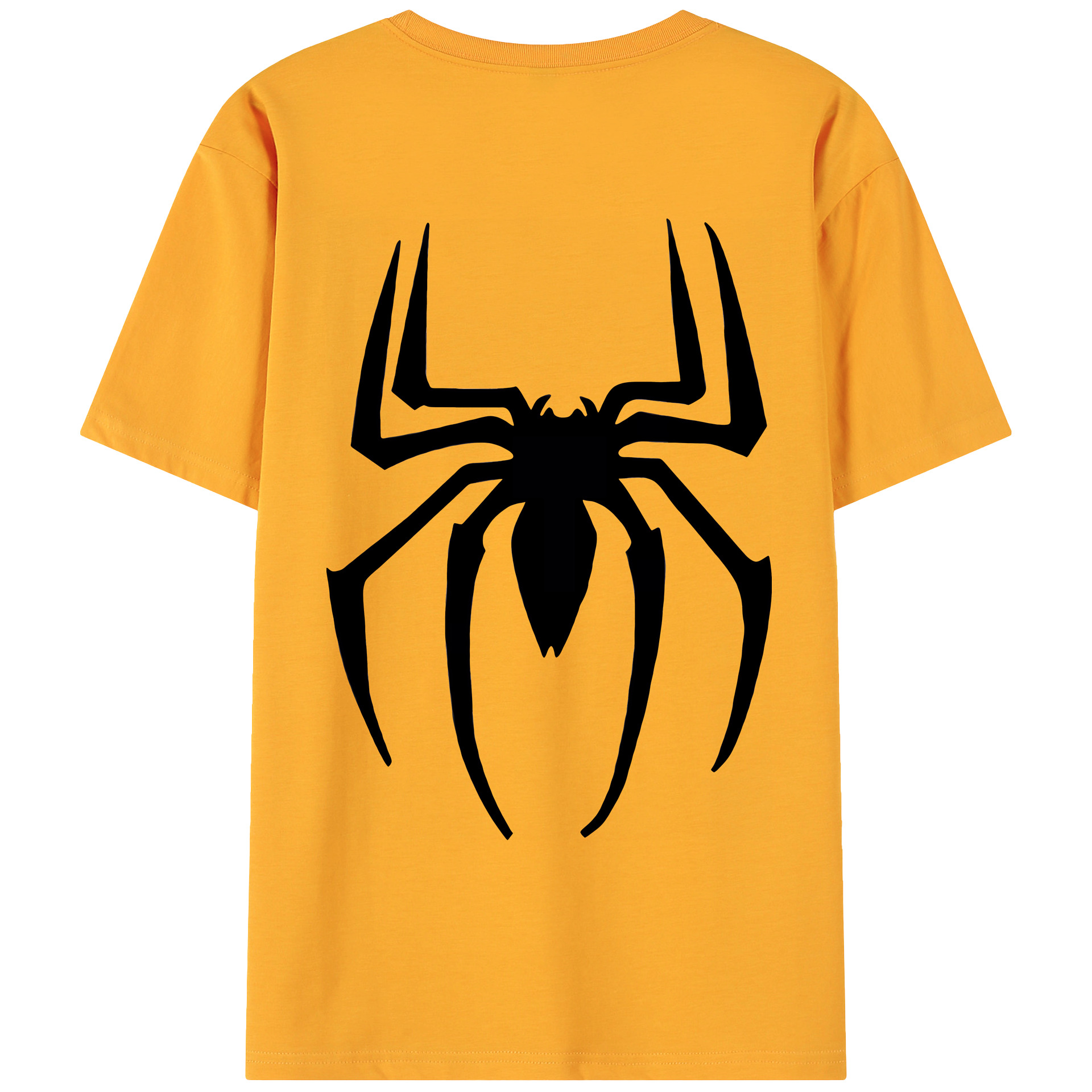 （画像用） Spider Man スパイダーマン 綿100％ メンズ半袖Tシャツ（バックプリント） 通気性