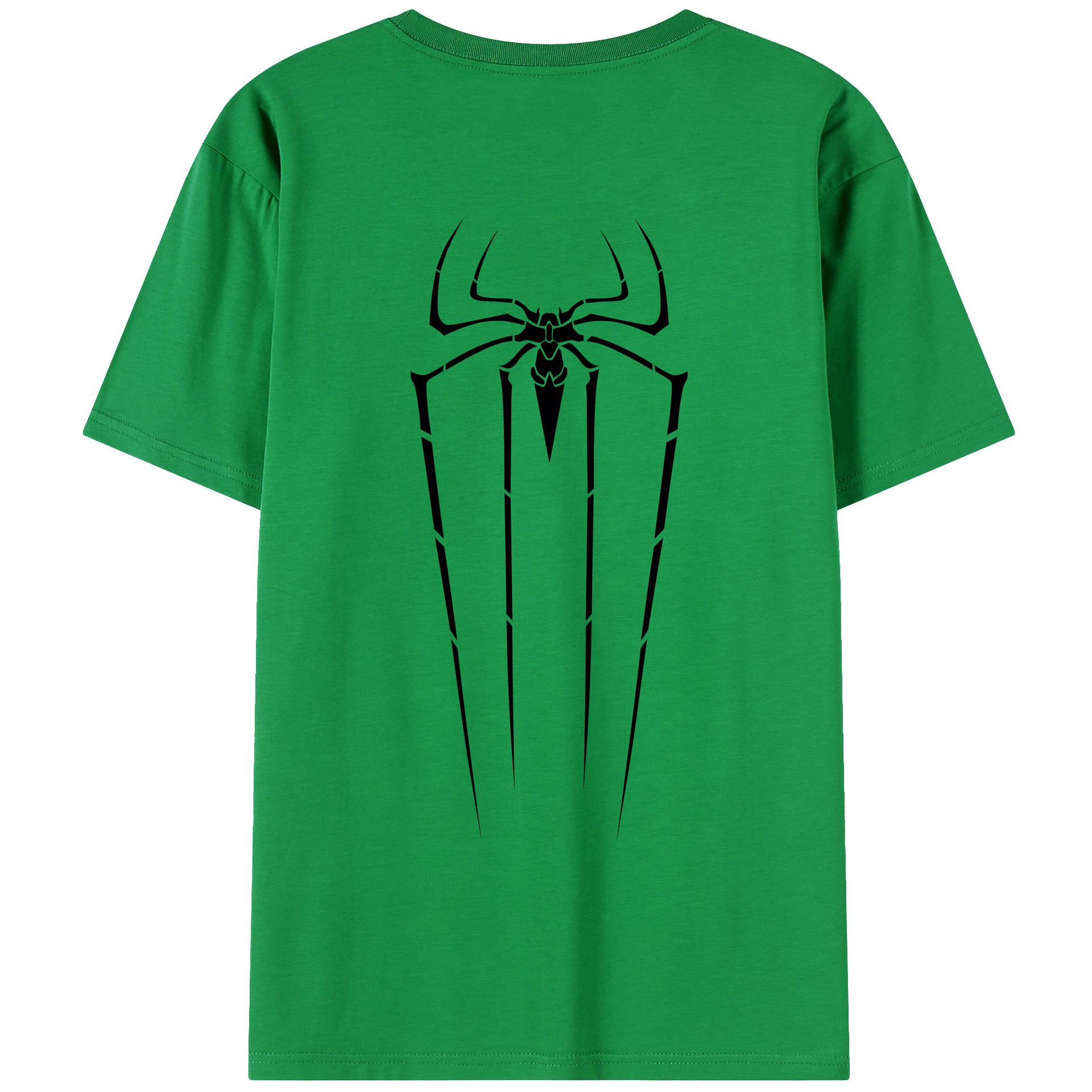（画像用） Spider Man スパイダーマン 綿100％ メンズ半袖Tシャツ（バックプリント） 通気性