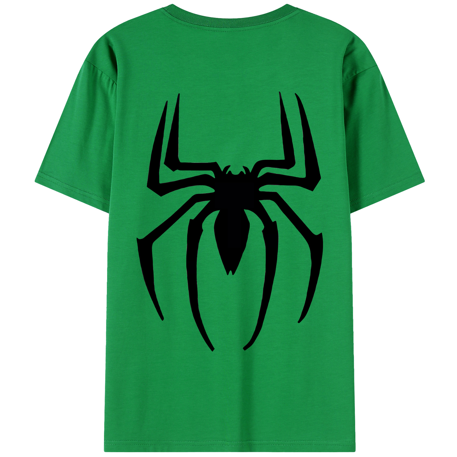 （画像用） Spider Man スパイダーマン 綿100％ メンズ半袖Tシャツ（バックプリント） 通気性
