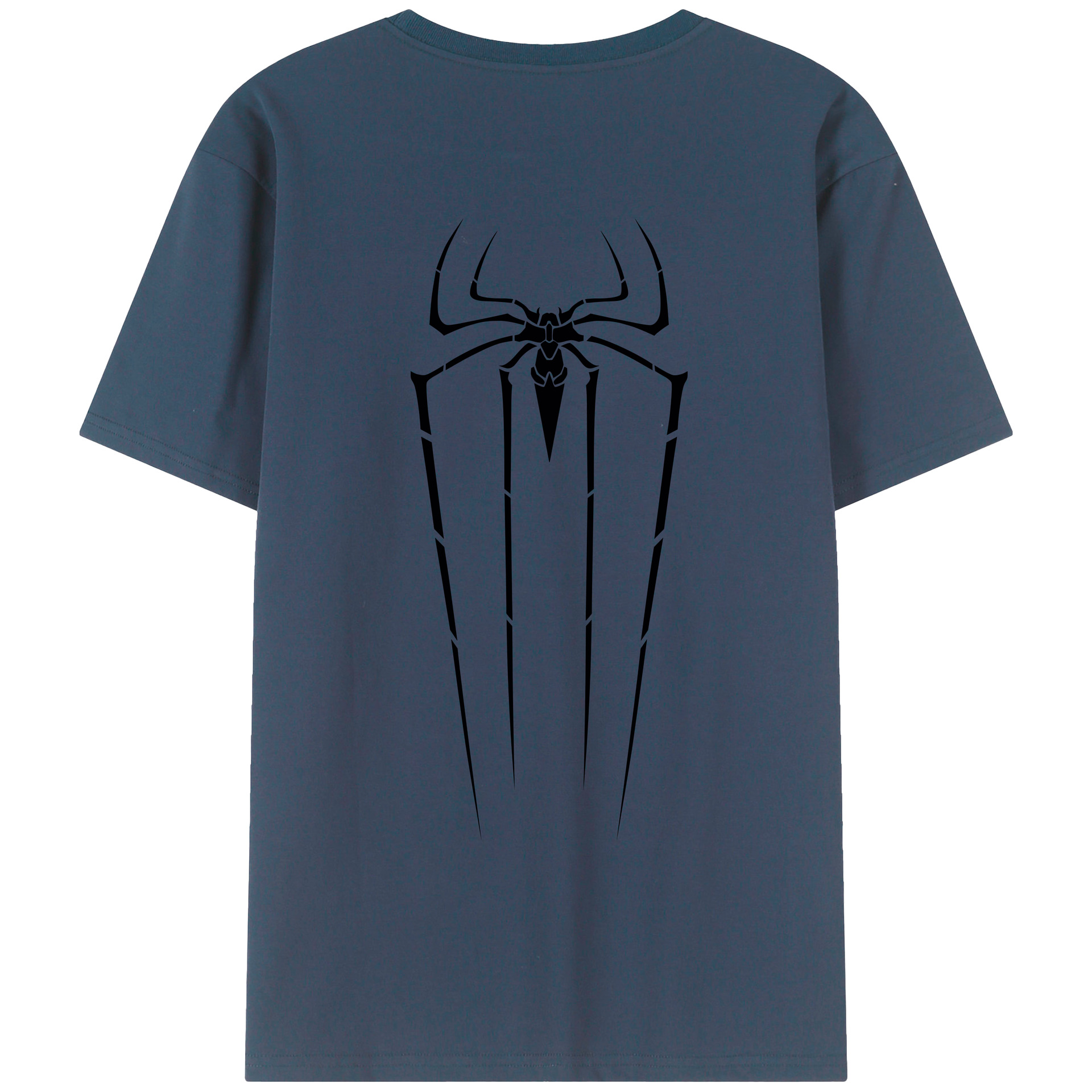 （画像用） Spider Man スパイダーマン 綿100％ メンズ半袖Tシャツ（バックプリント） 通気性