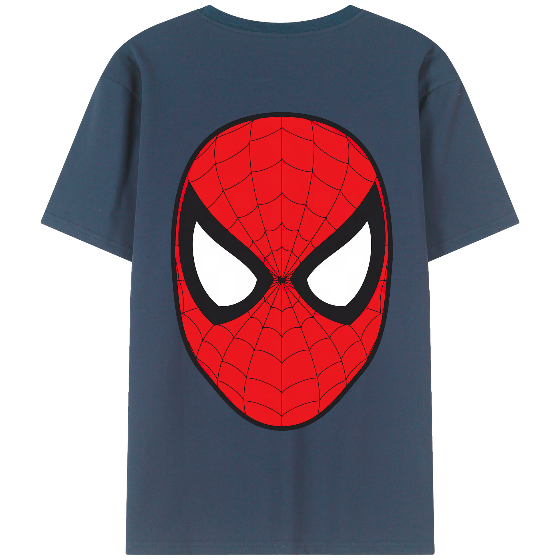 （画像用） Spider Man スパイダーマン 綿100％ メンズ半袖Tシャツ（バックプリント） 通気性