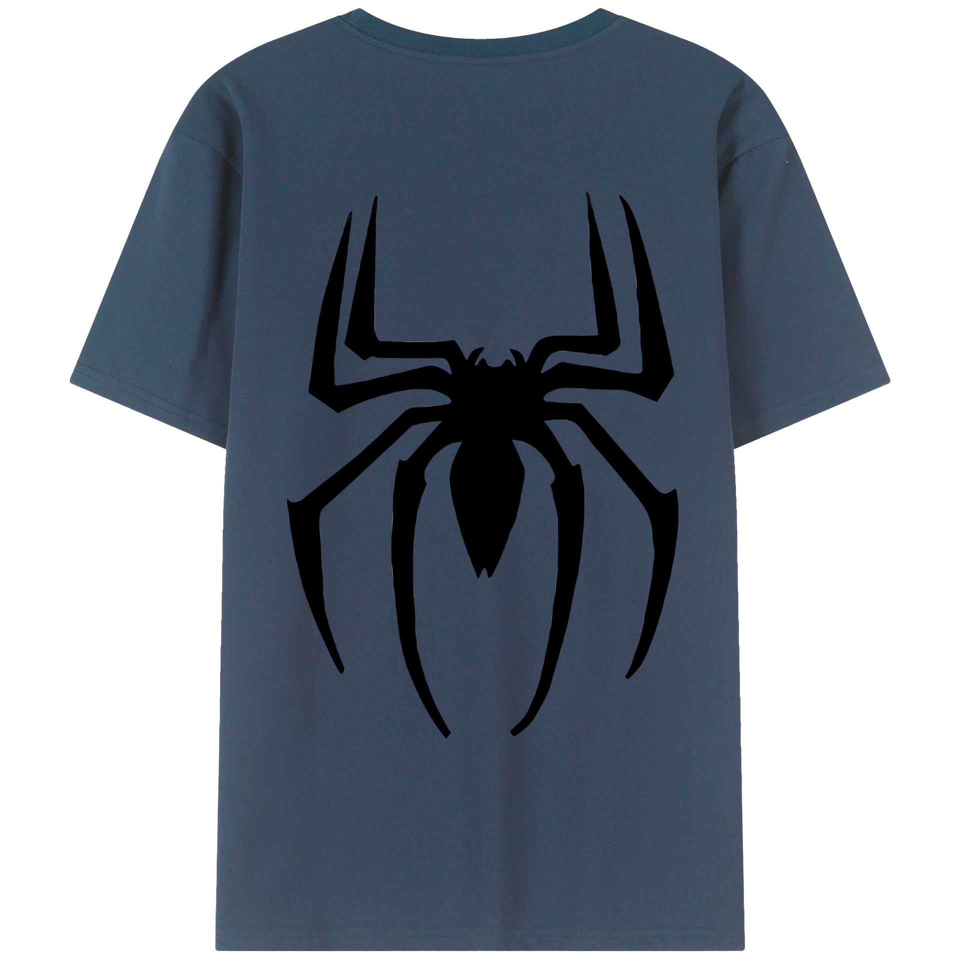 （画像用） Spider Man スパイダーマン 綿100％ メンズ半袖Tシャツ（バックプリント） 通気性