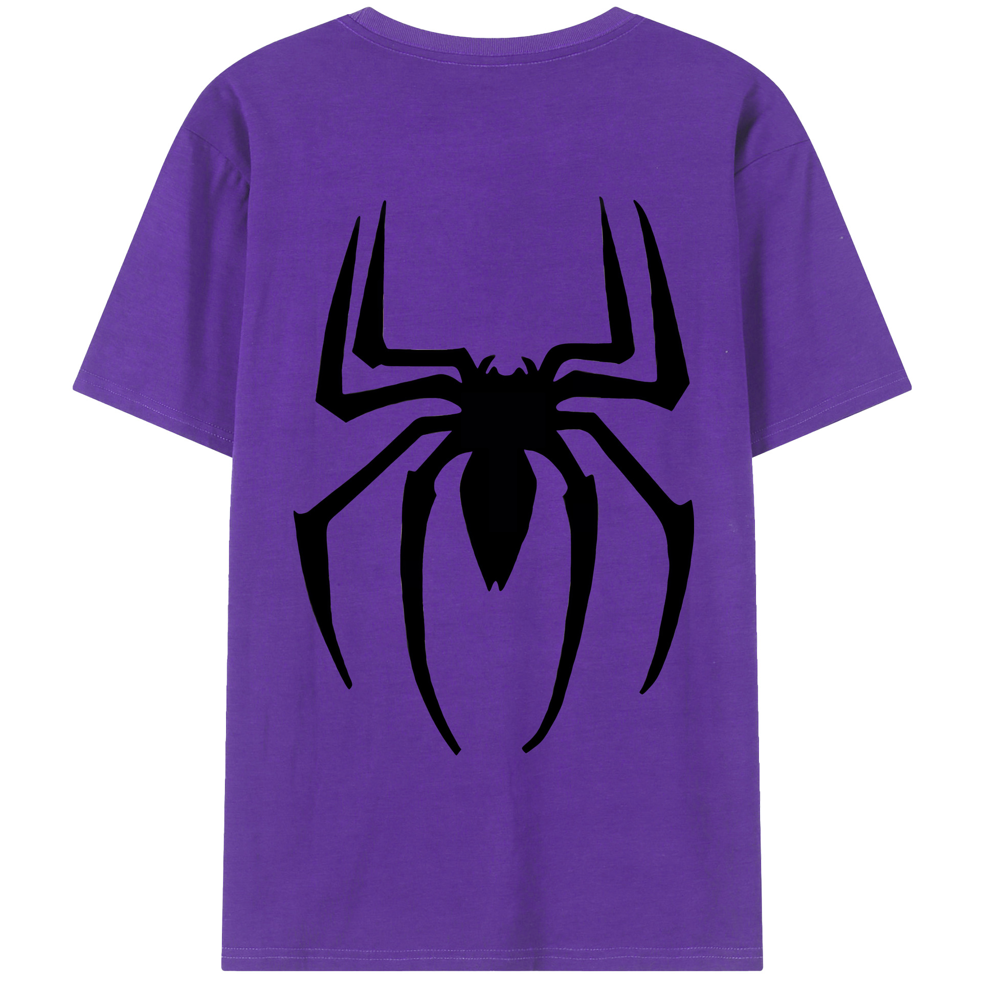 （画像用） Spider Man スパイダーマン 綿100％ メンズ半袖Tシャツ（バックプリント） 通気性
