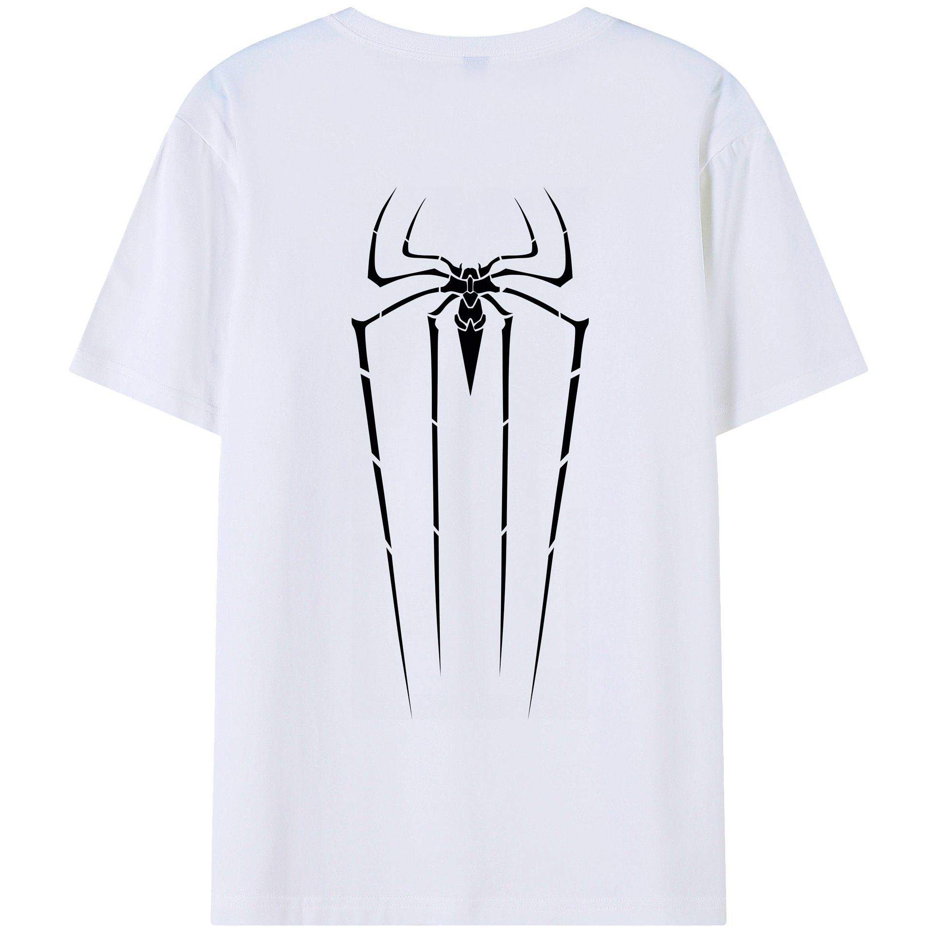 （画像用） Spider Man スパイダーマン 綿100％ メンズ半袖Tシャツ（バックプリント） 通気性