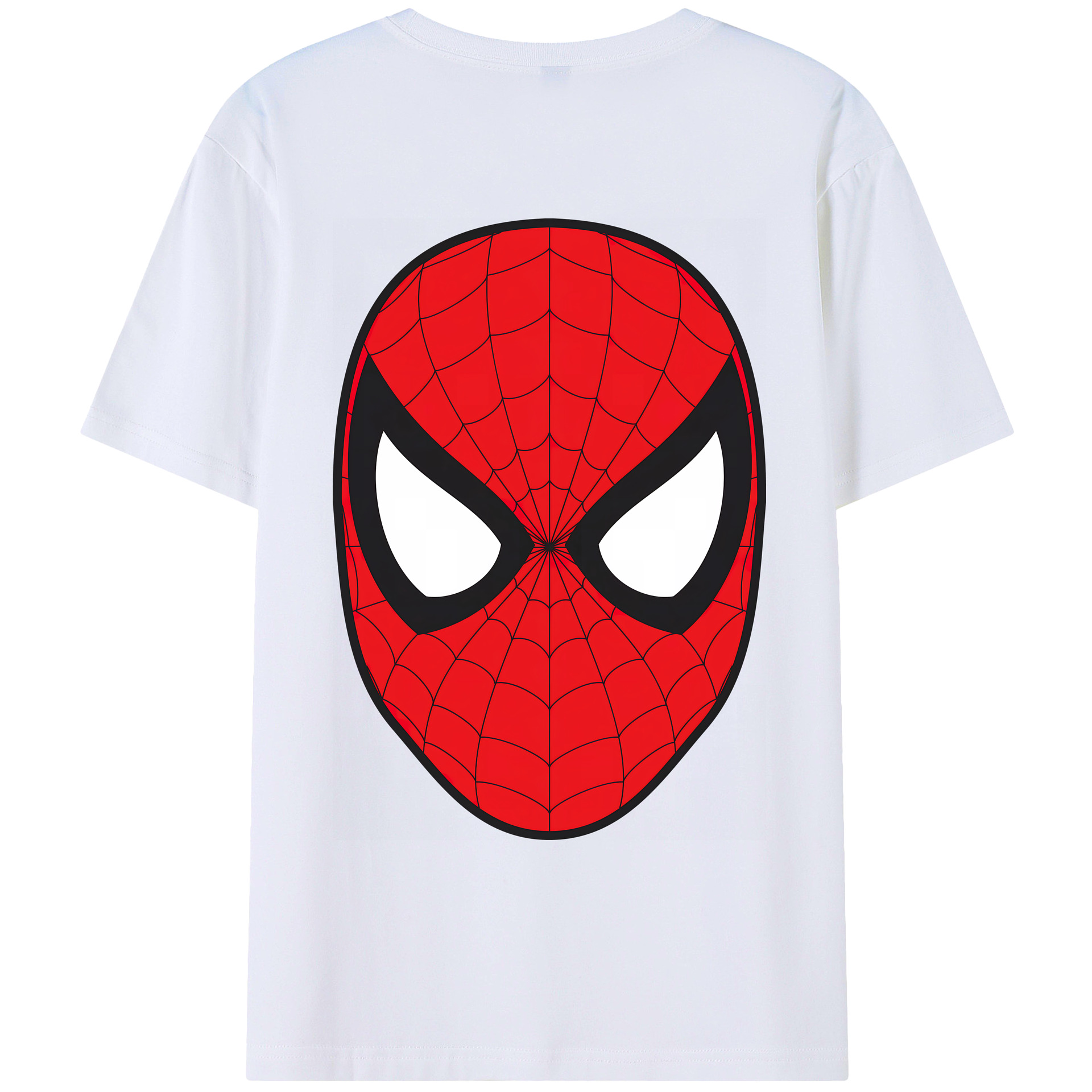 （画像用） Spider Man スパイダーマン 綿100％ メンズ半袖Tシャツ（バックプリント） 通気性