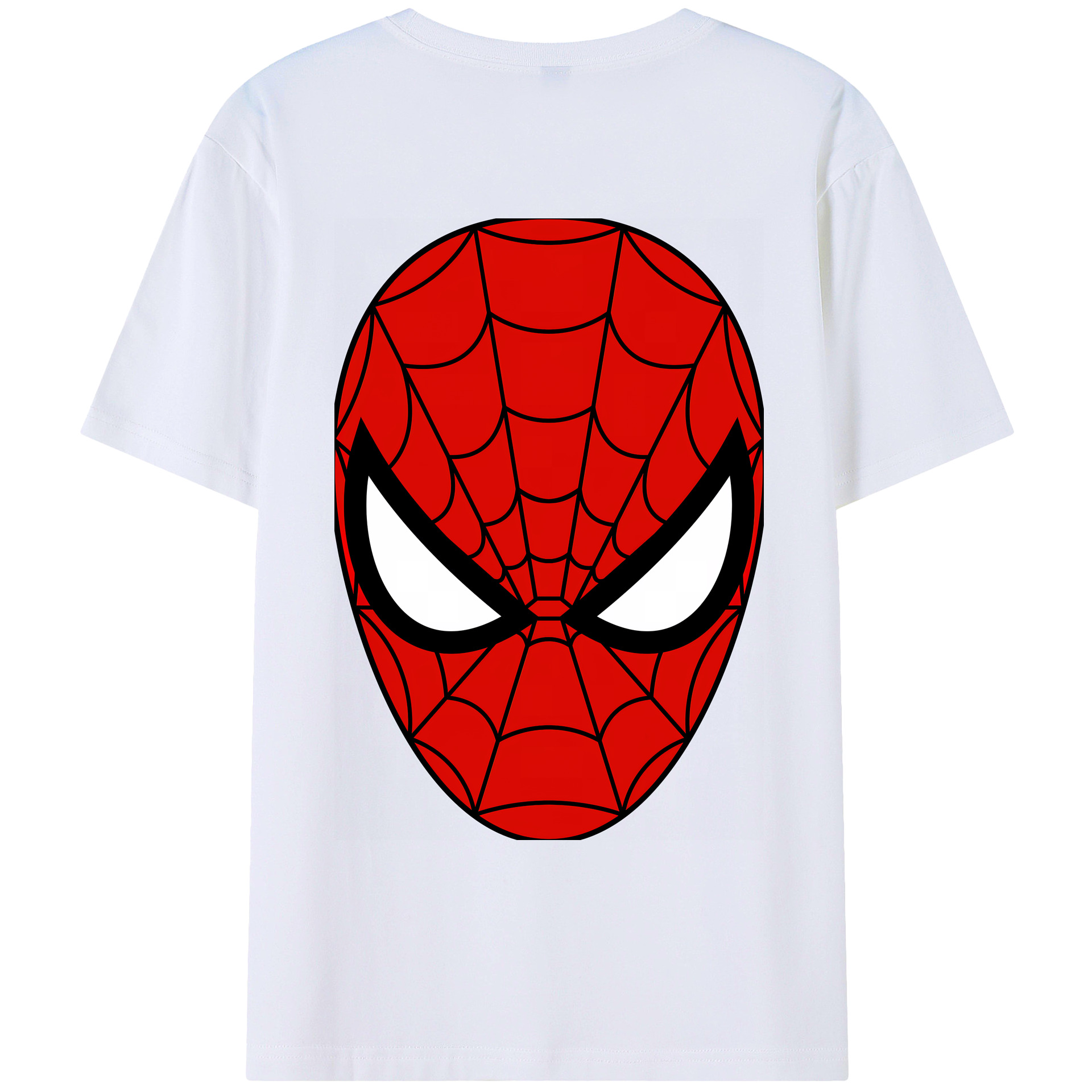 （画像用） Spider Man スパイダーマン 綿100％ メンズ半袖Tシャツ（バックプリント） 通気性