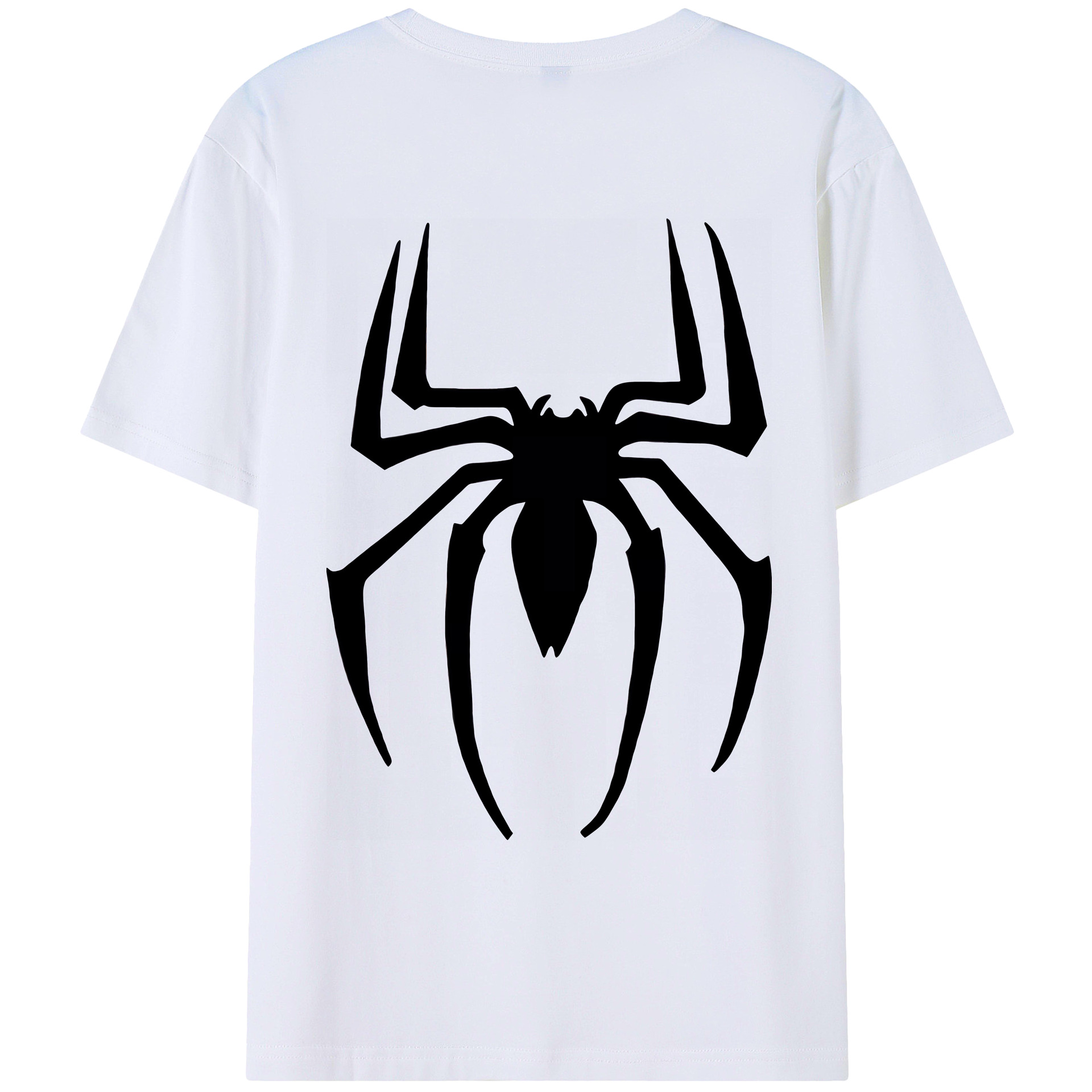 （画像用） Spider Man スパイダーマン 綿100％ メンズ半袖Tシャツ（バックプリント） 通気性