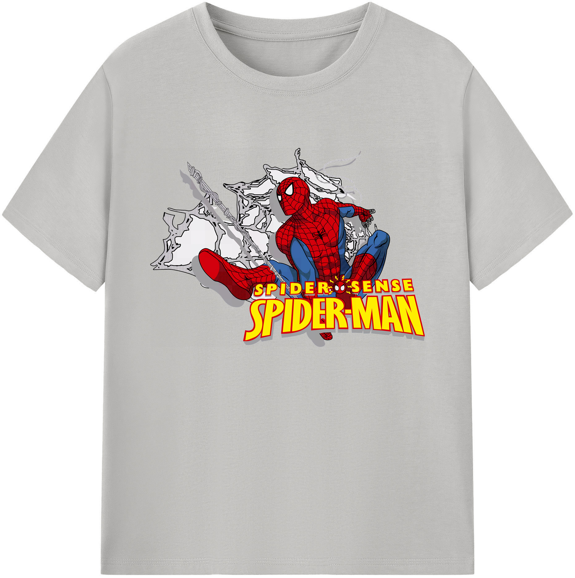 （画像用） Spider Man スパイダーマン 綿100％ メンズ半袖Tシャツ｜肌触りやわらか＆通気性