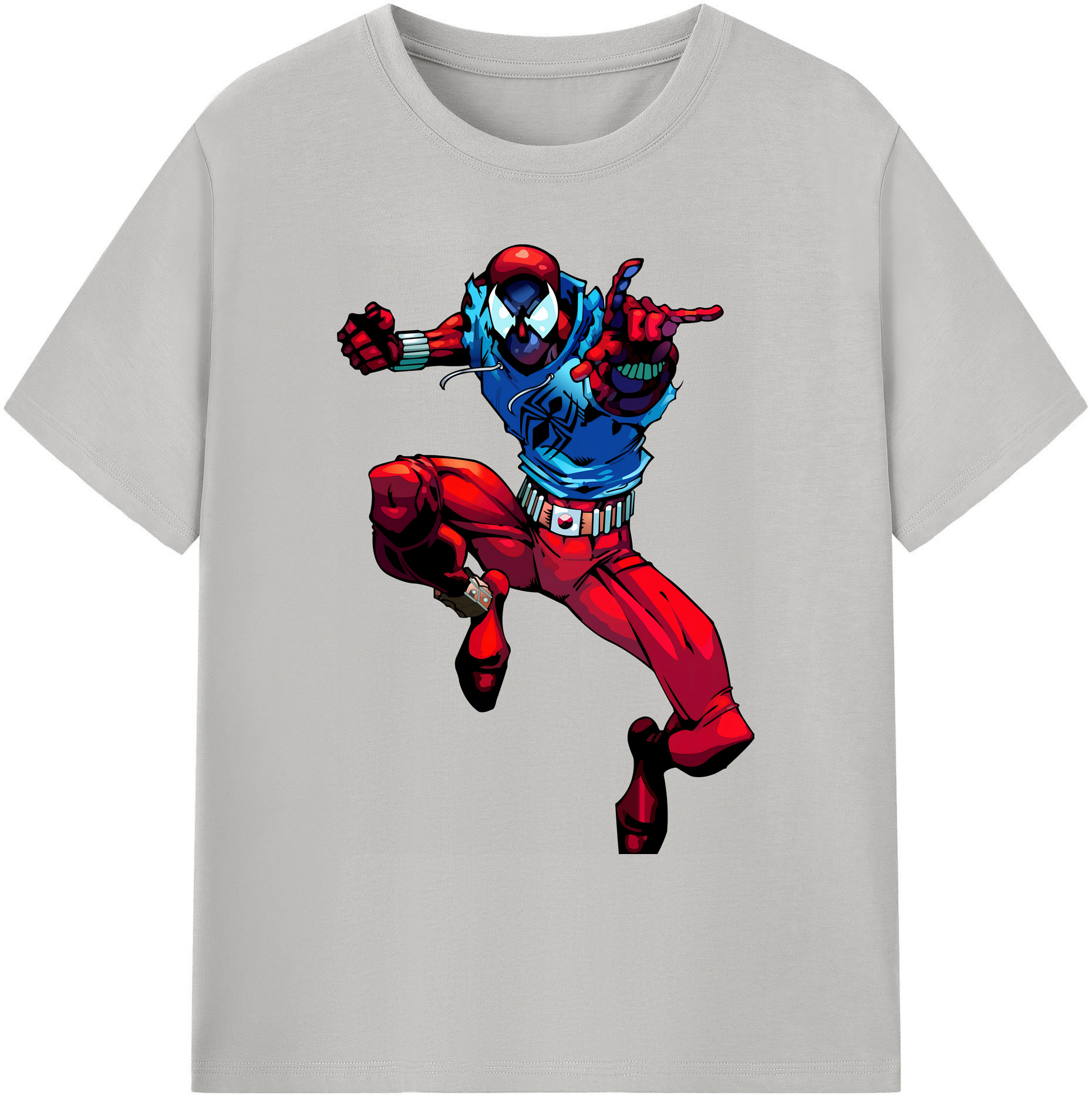 （画像用） Spider Man スパイダーマン 綿100％ メンズ半袖Tシャツ｜肌触りやわらか＆通気性