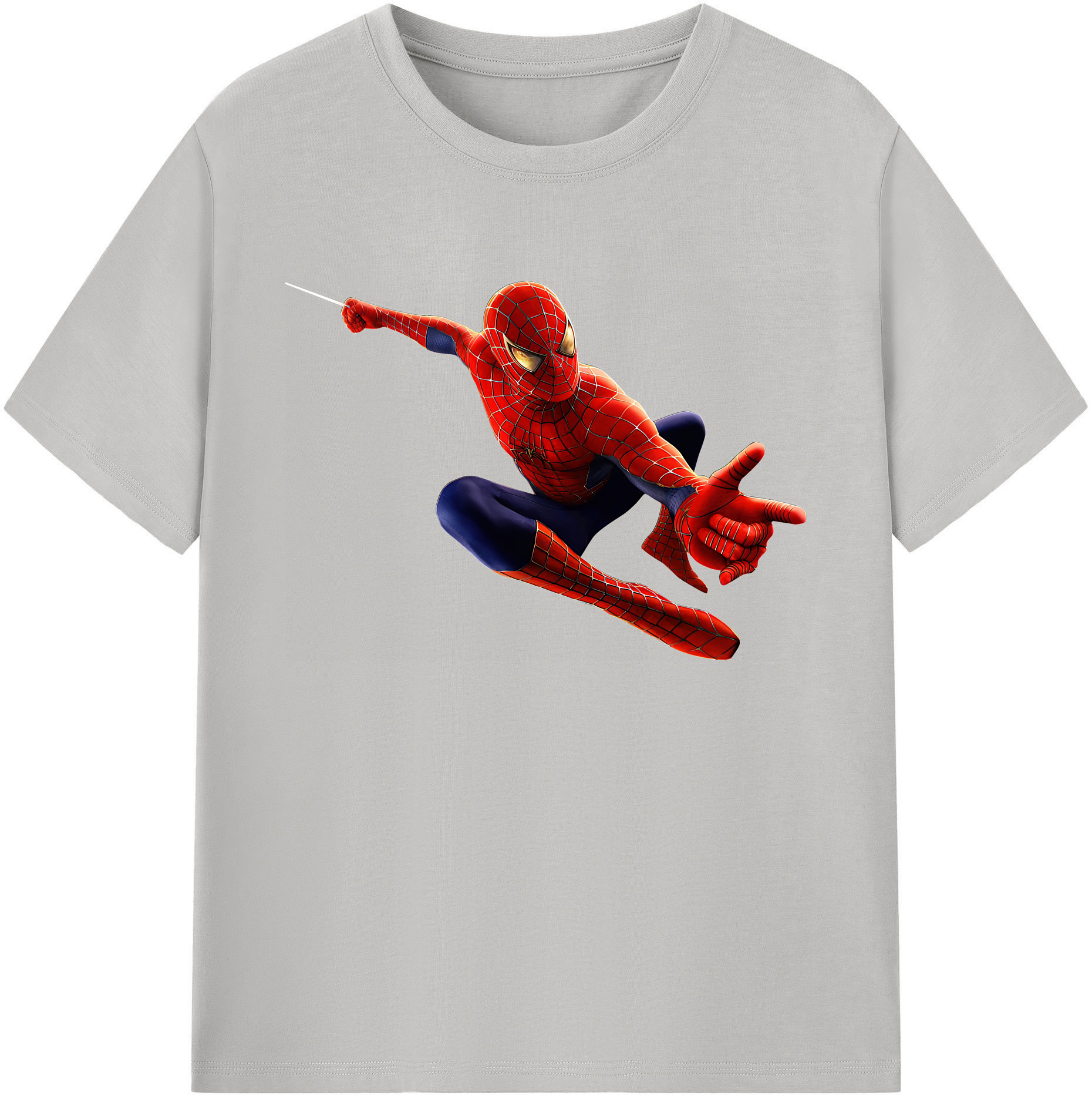 （画像用） Spider Man スパイダーマン 綿100％ メンズ半袖Tシャツ｜肌触りやわらか＆通気性