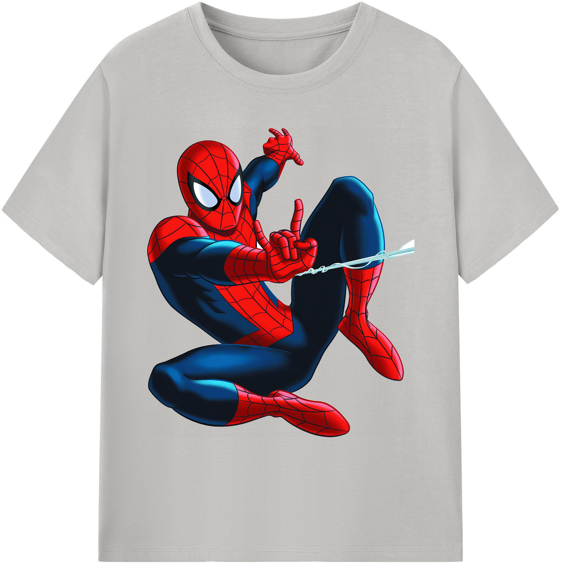 （画像用） Spider Man スパイダーマン 綿100％ メンズ半袖Tシャツ｜肌触りやわらか＆通気性
