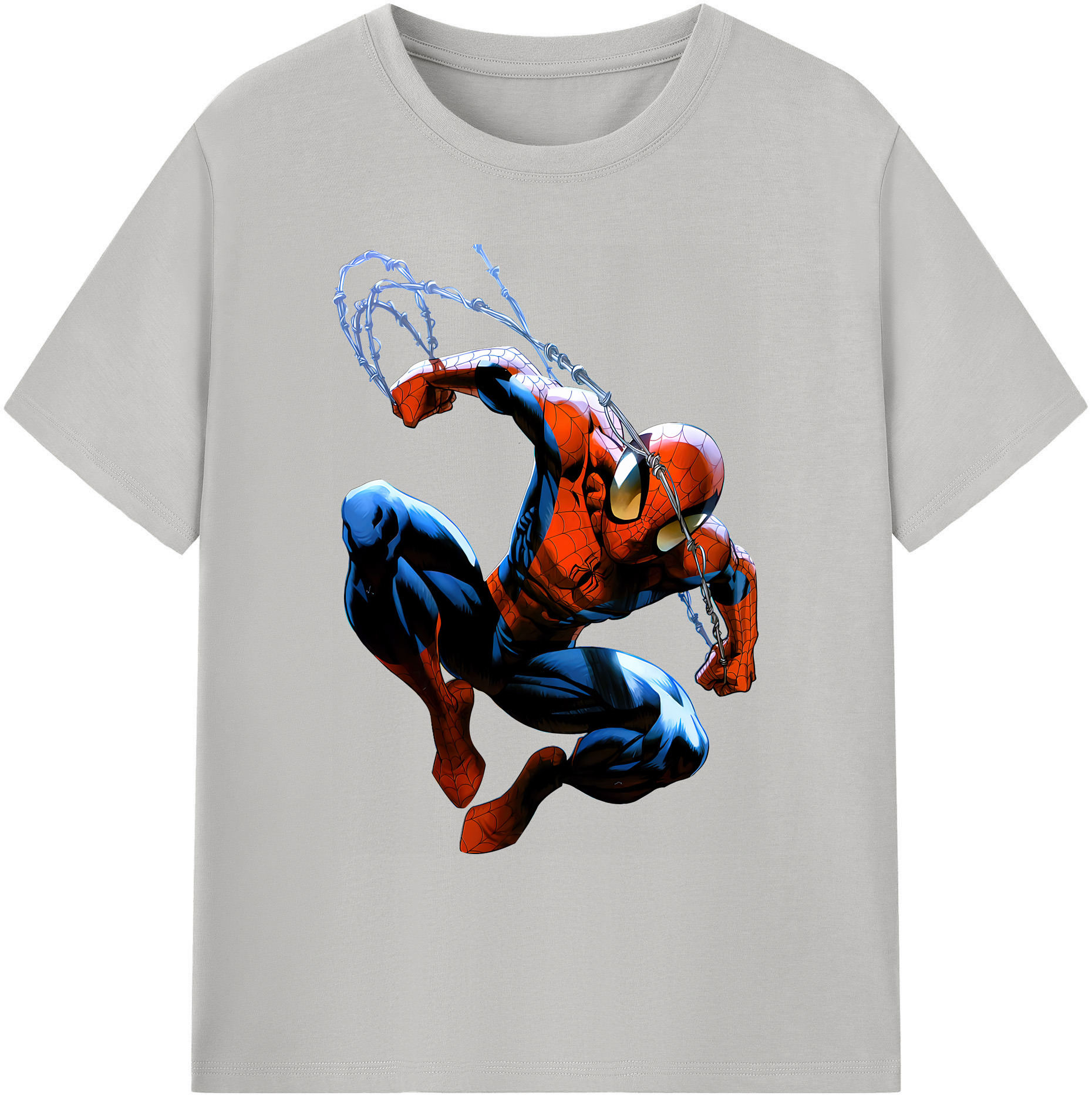 （画像用） Spider Man スパイダーマン 綿100％ メンズ半袖Tシャツ｜肌触りやわらか＆通気性