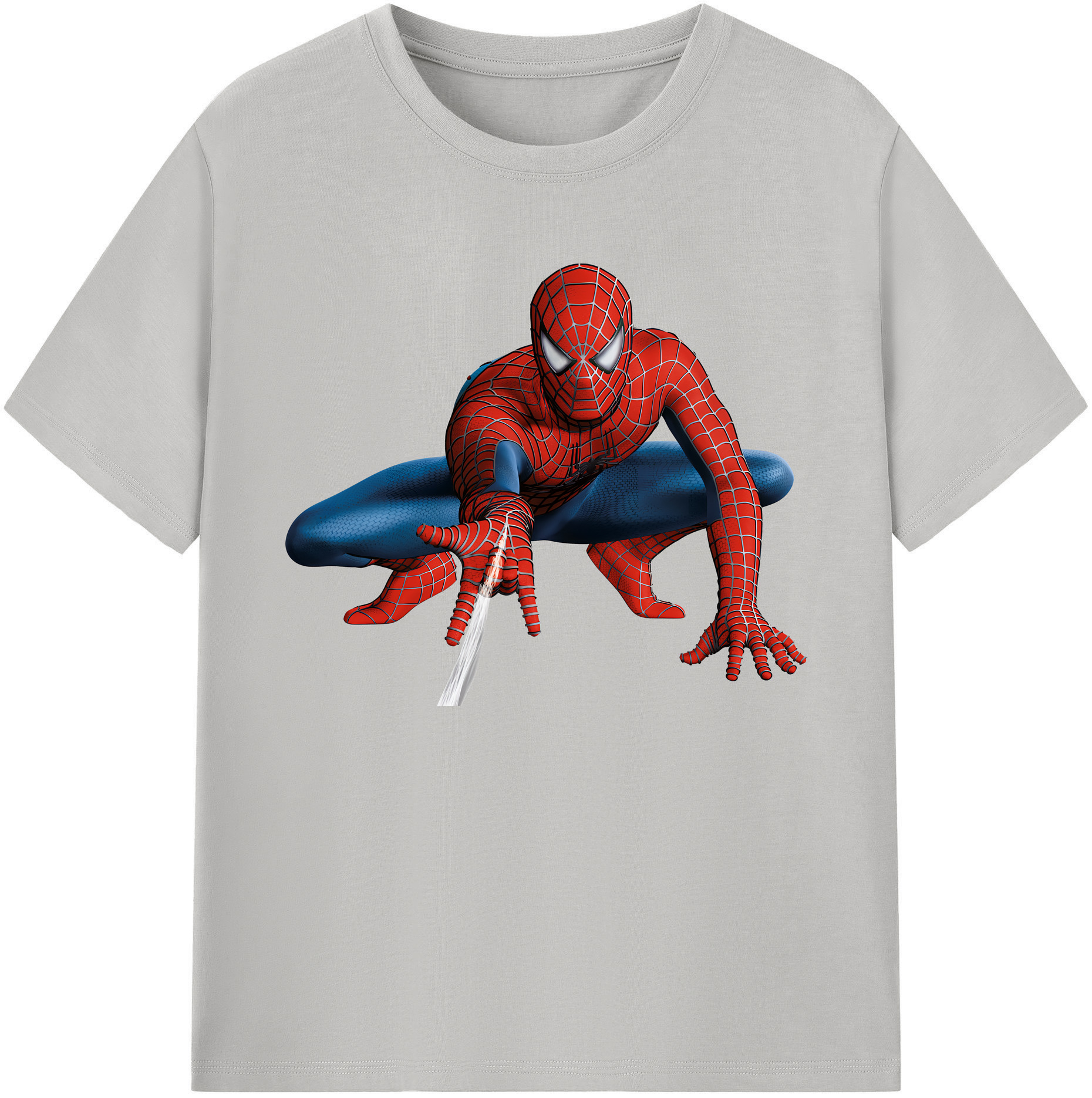 （画像用） Spider Man スパイダーマン 綿100％ メンズ半袖Tシャツ｜肌触りやわらか＆通気性