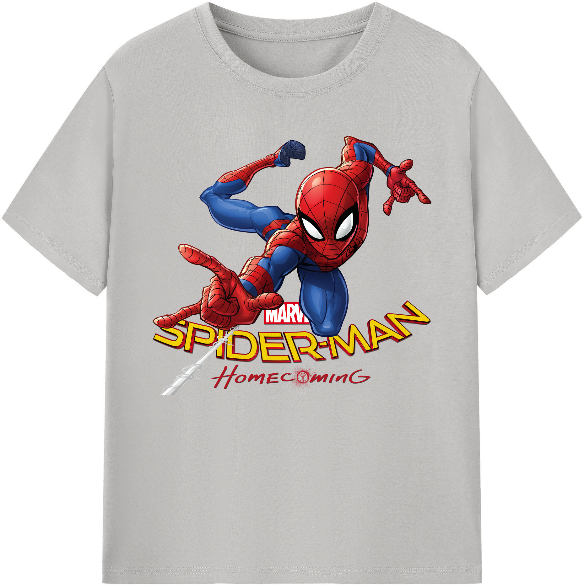 （画像用） Spider Man スパイダーマン 綿100％ メンズ半袖Tシャツ｜肌触りやわらか＆通気性
