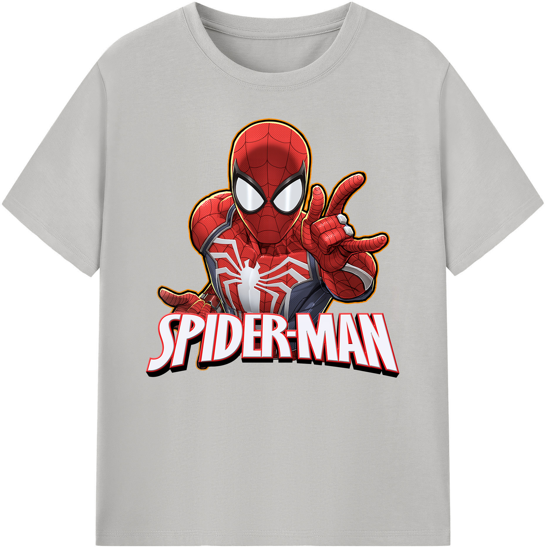 （画像用） Spider Man スパイダーマン 綿100％ メンズ半袖Tシャツ｜肌触りやわらか＆通気性