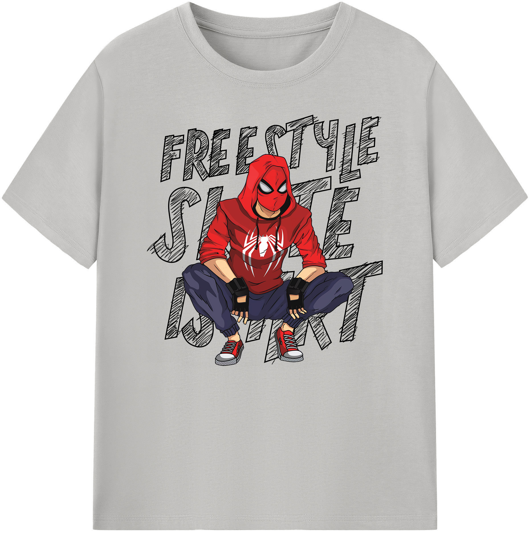（画像用） Spider Man スパイダーマン 綿100％ メンズ半袖Tシャツ｜肌触りやわらか＆通気性