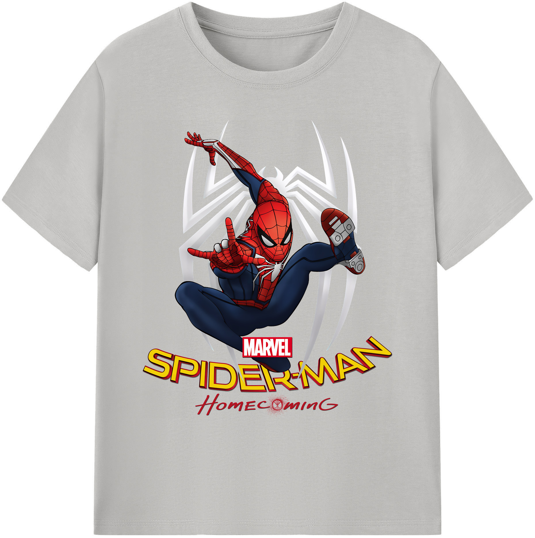 （画像用） Spider Man スパイダーマン 綿100％ メンズ半袖Tシャツ｜肌触りやわらか＆通気性