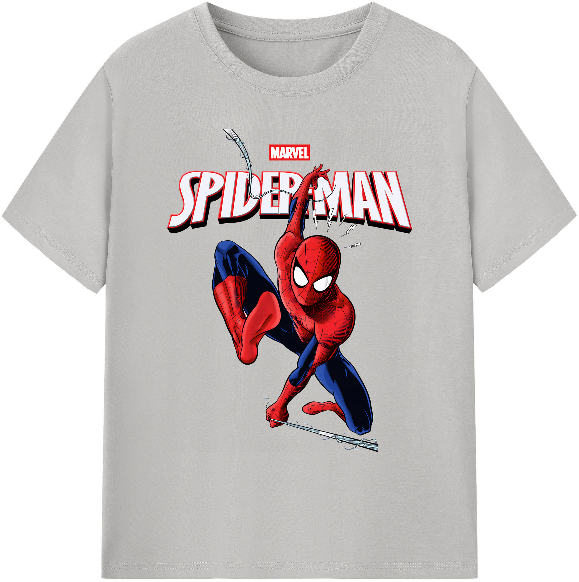 （画像用） Spider Man スパイダーマン 綿100％ メンズ半袖Tシャツ｜肌触りやわらか＆通気性