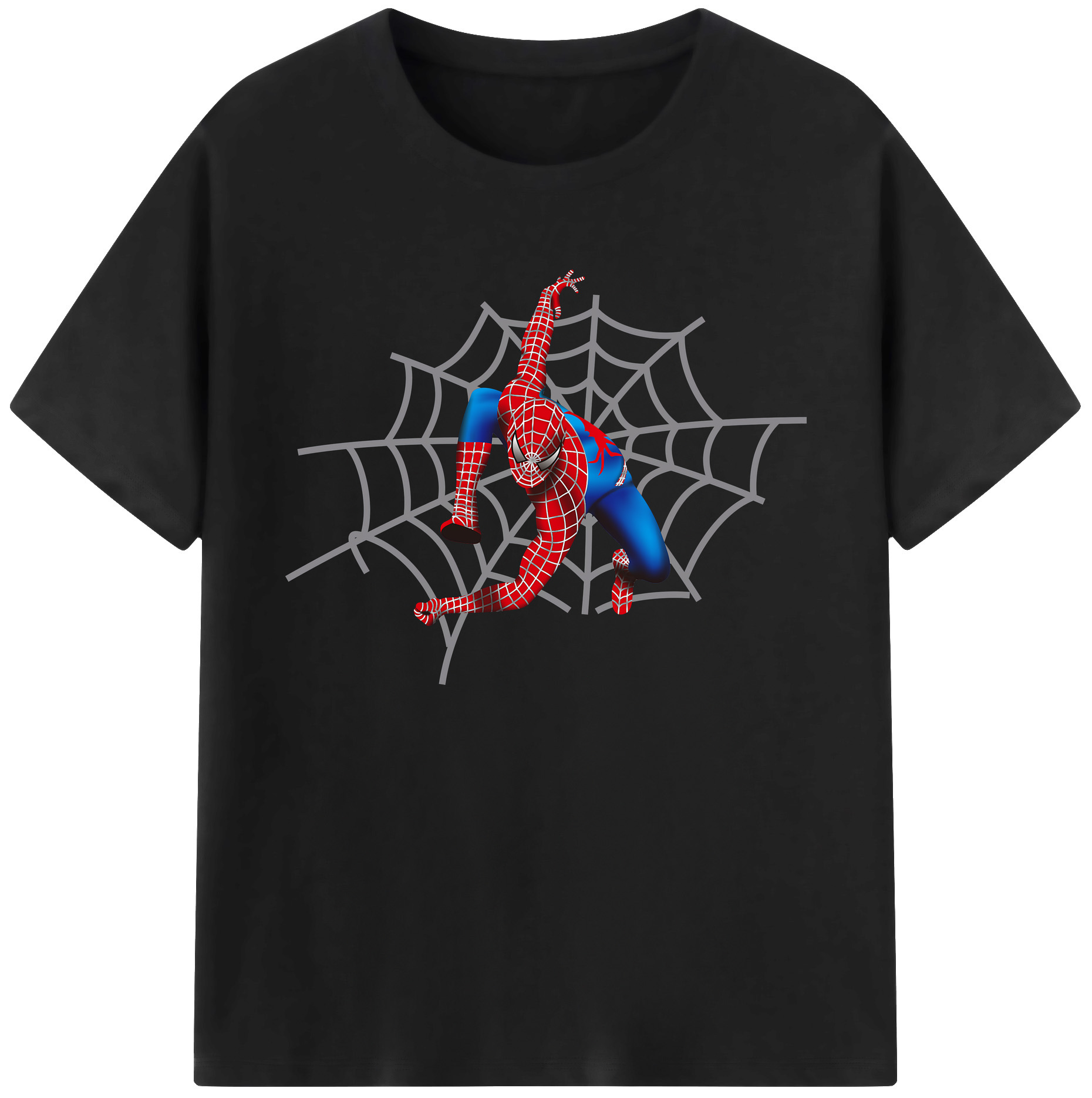 （画像用） Spider Man スパイダーマン 綿100％ メンズ半袖Tシャツ｜肌触りやわらか＆通気性
