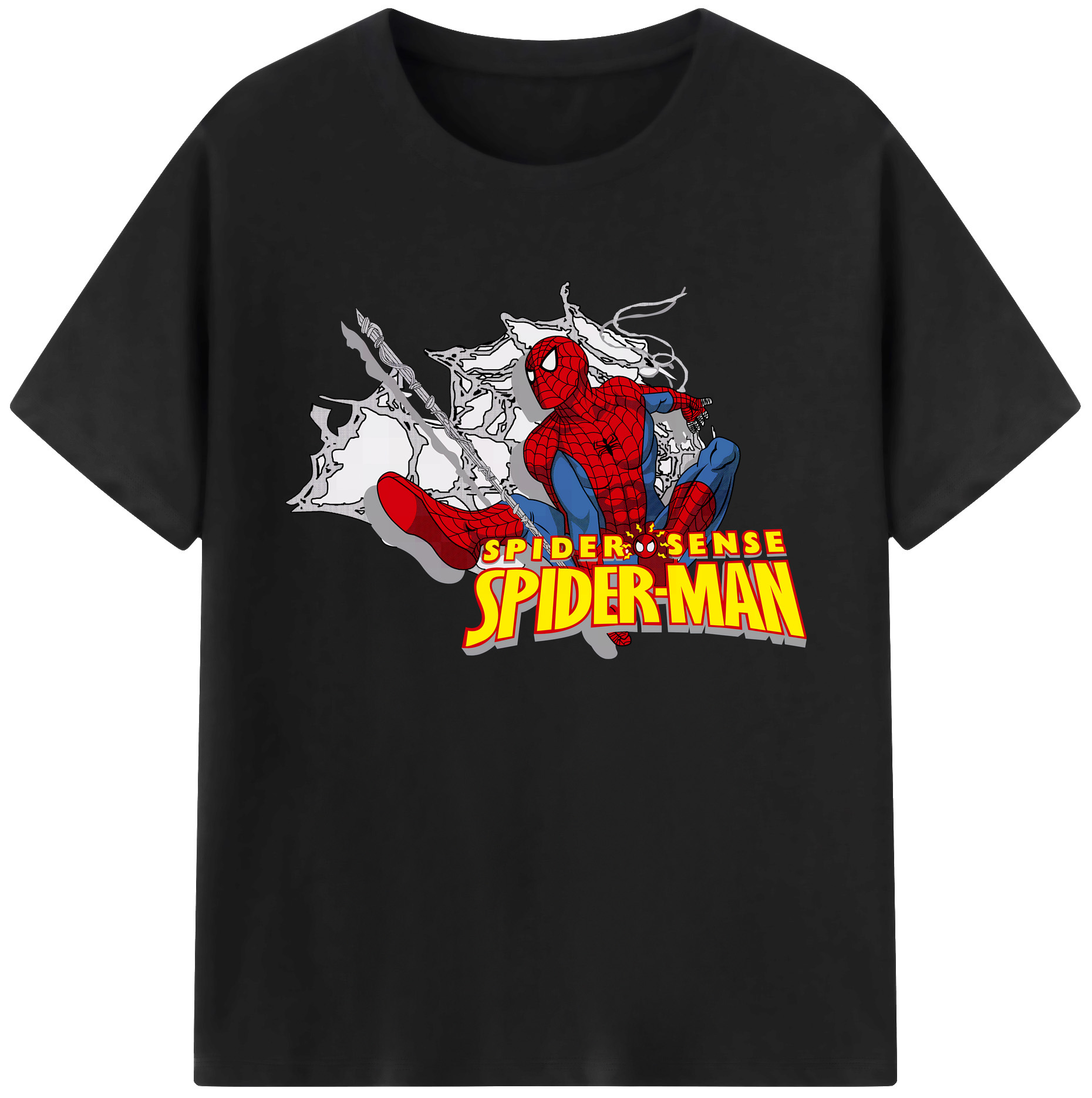（画像用） Spider Man スパイダーマン 綿100％ メンズ半袖Tシャツ｜肌触りやわらか＆通気性