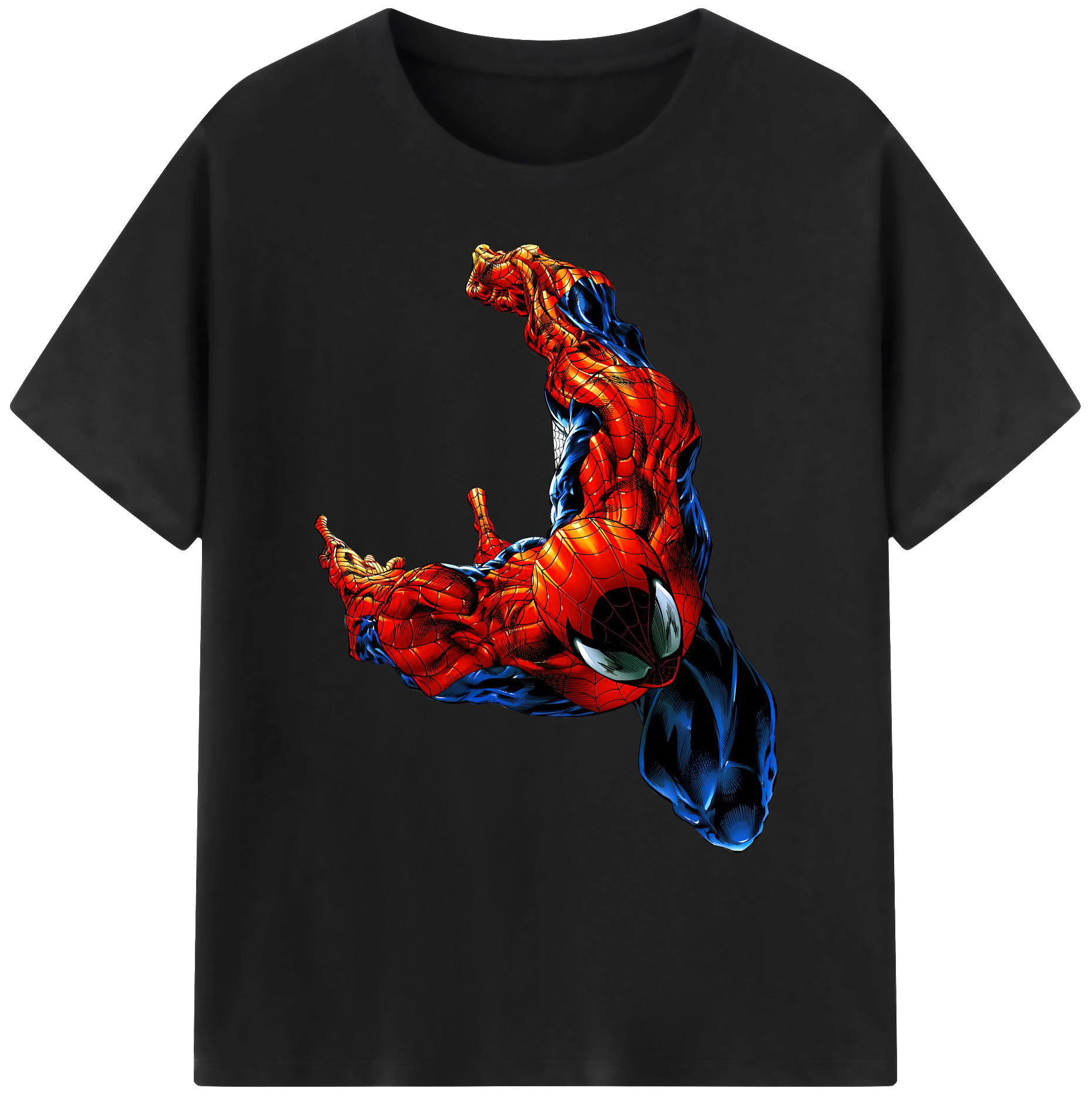 （画像用） Spider Man スパイダーマン 綿100％ メンズ半袖Tシャツ｜肌触りやわらか＆通気性
