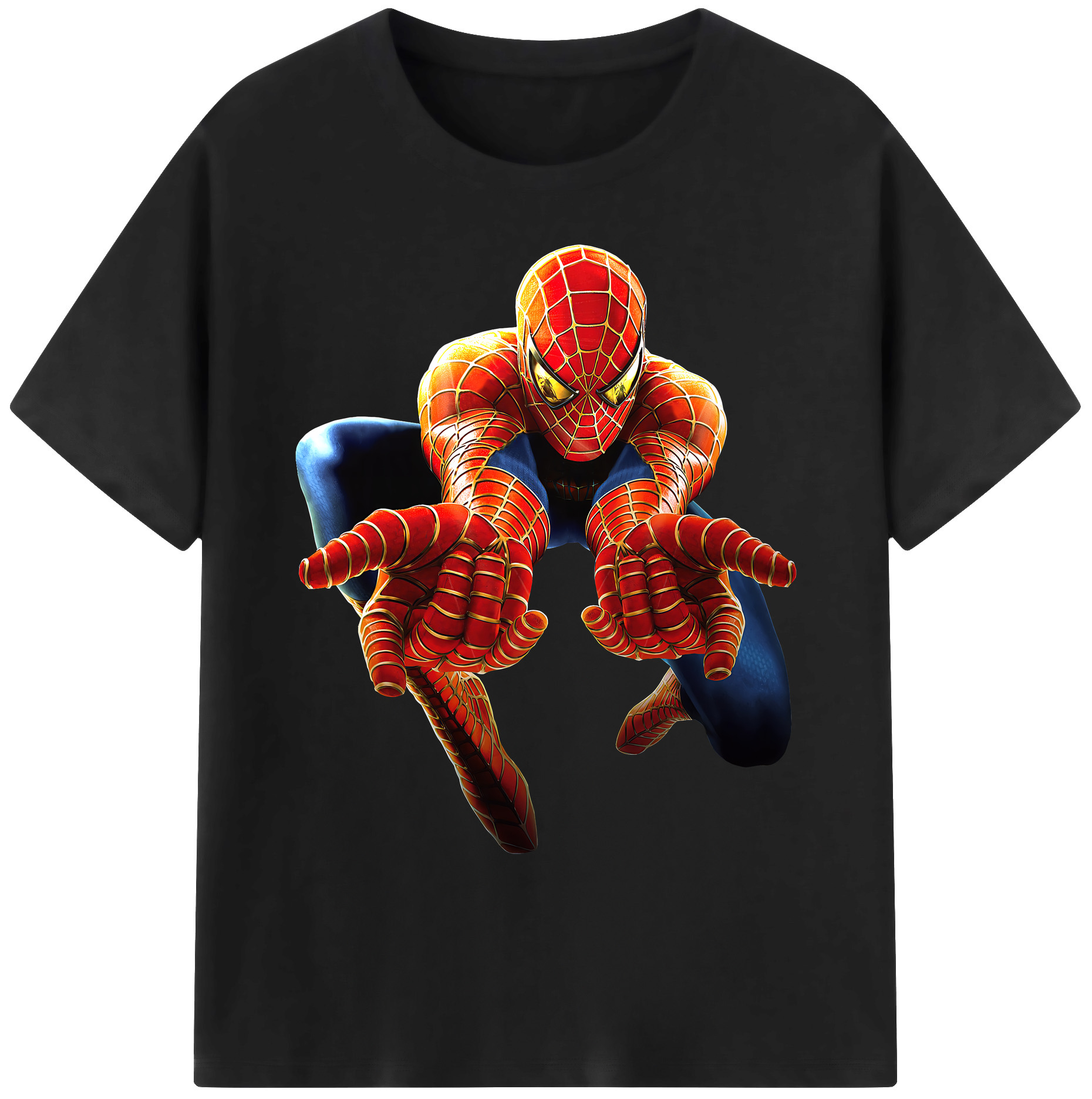 （画像用） Spider Man スパイダーマン 綿100％ メンズ半袖Tシャツ｜肌触りやわらか＆通気性