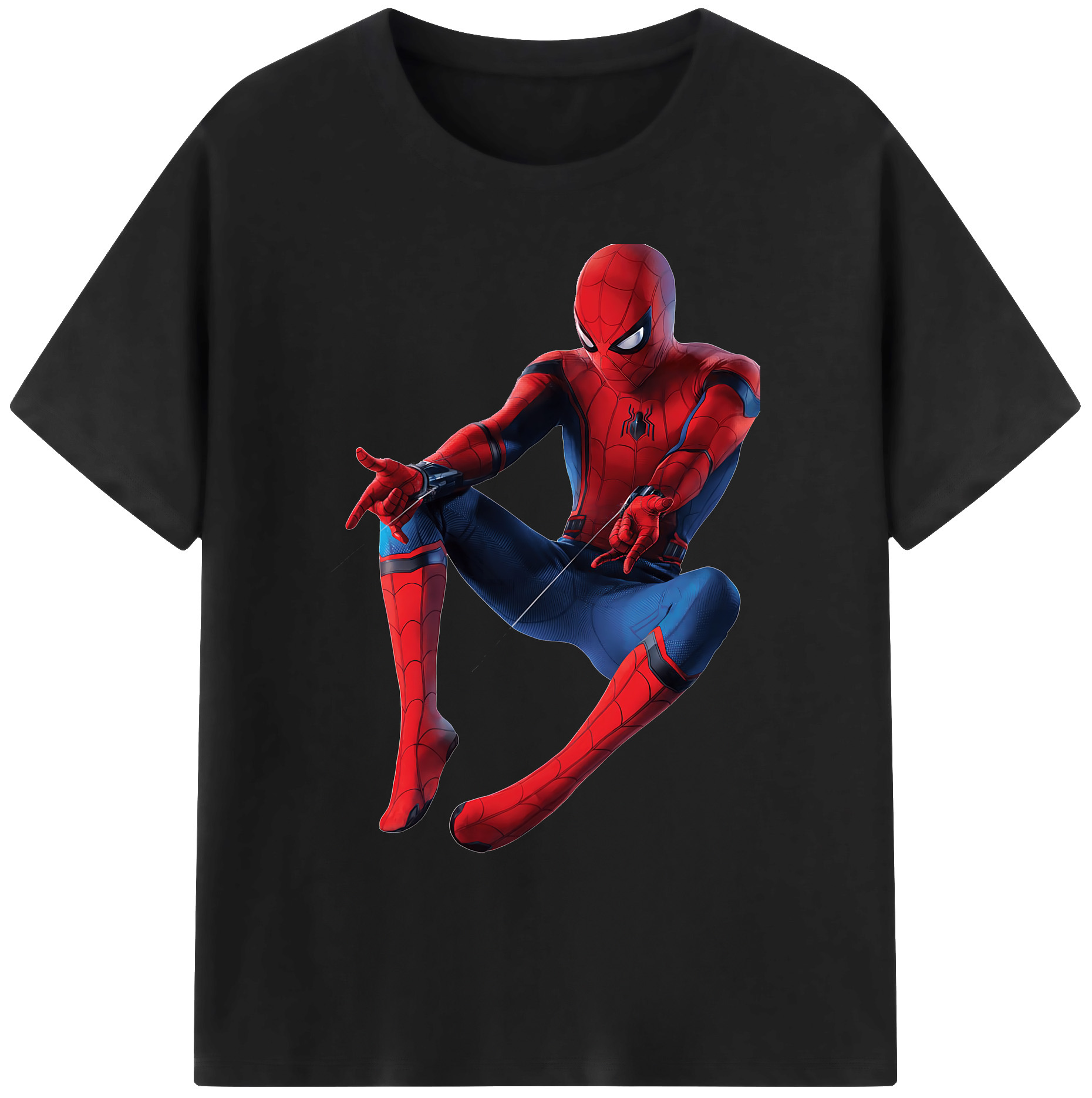 （画像用） Spider Man スパイダーマン 綿100％ メンズ半袖Tシャツ｜肌触りやわらか＆通気性