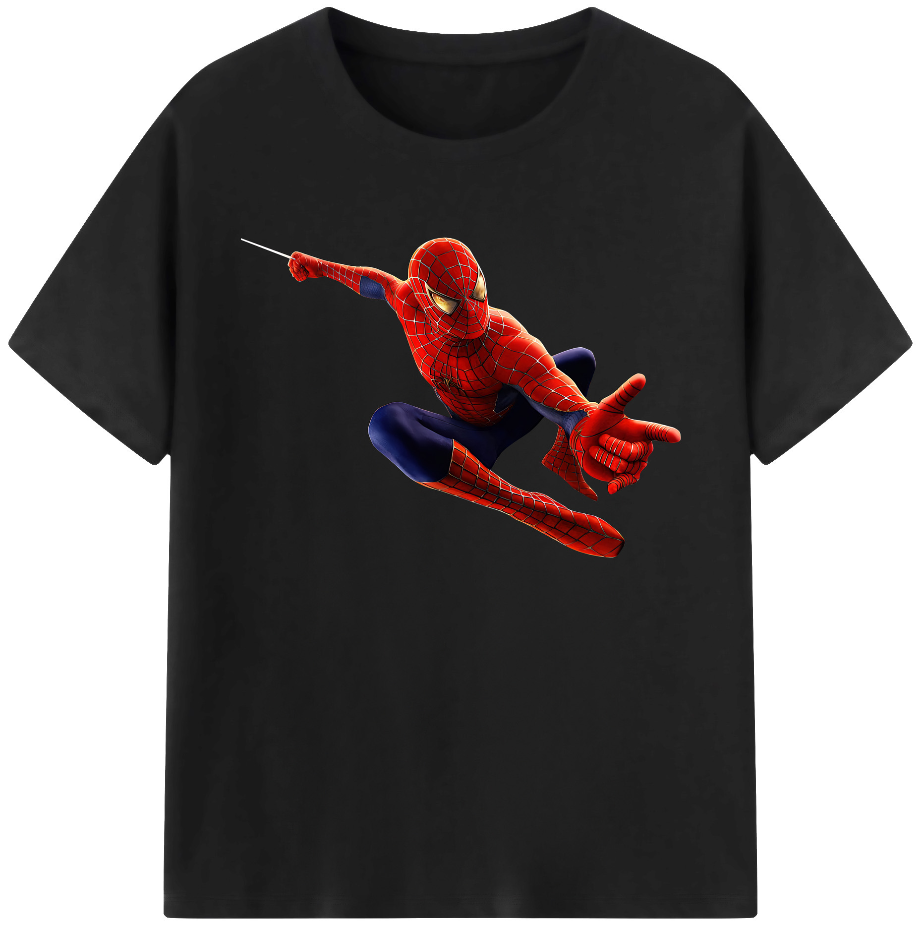 （画像用） Spider Man スパイダーマン 綿100％ メンズ半袖Tシャツ｜肌触りやわらか＆通気性