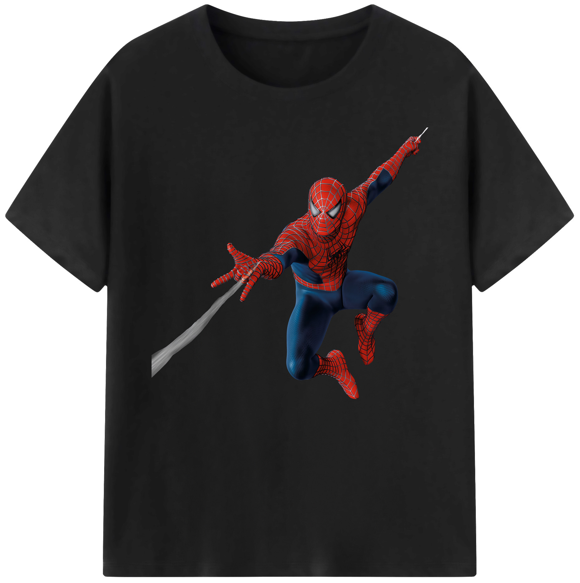 （画像用） Spider Man スパイダーマン 綿100％ メンズ半袖Tシャツ｜肌触りやわらか＆通気性