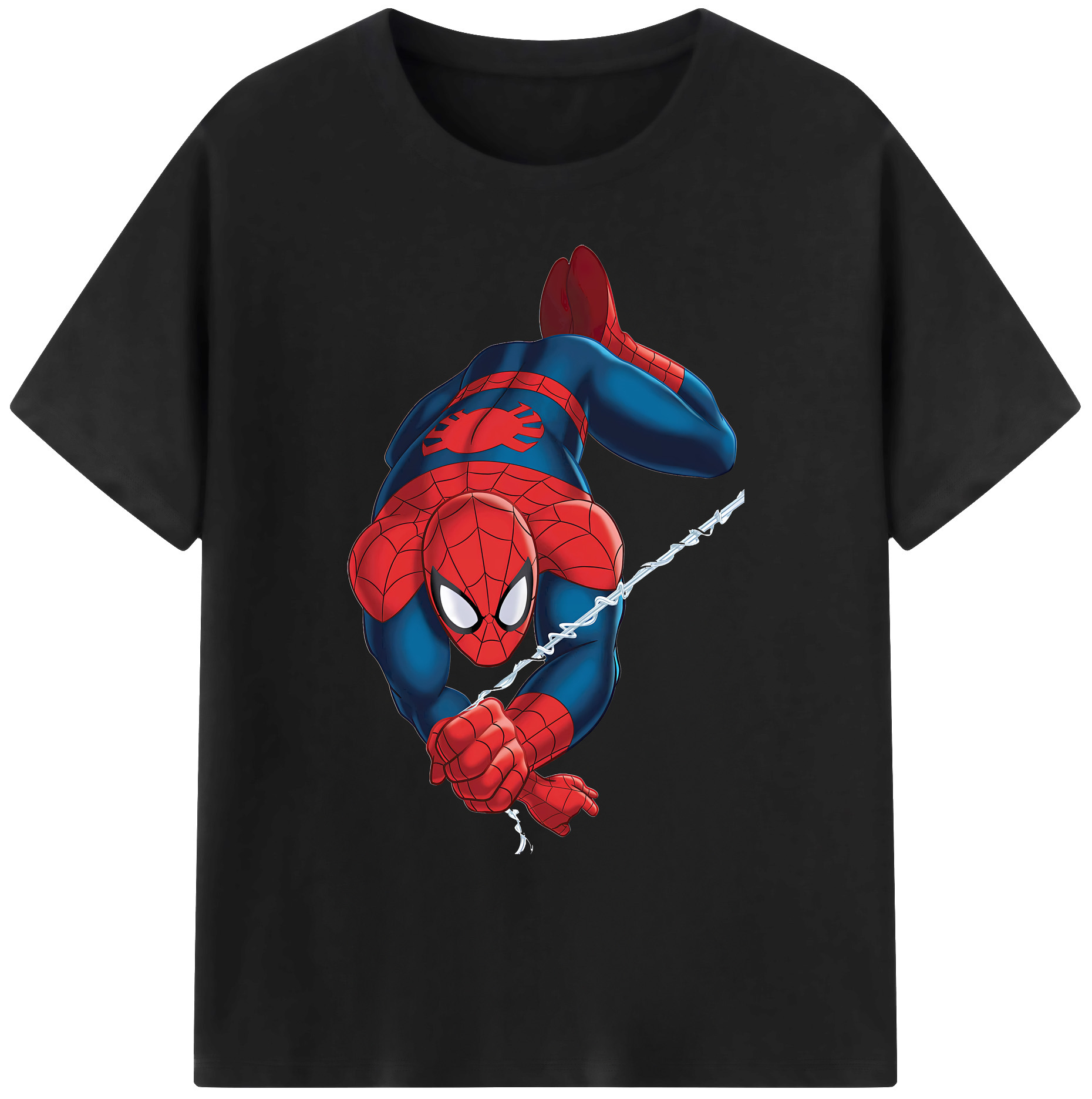 （画像用） Spider Man スパイダーマン 綿100％ メンズ半袖Tシャツ｜肌触りやわらか＆通気性