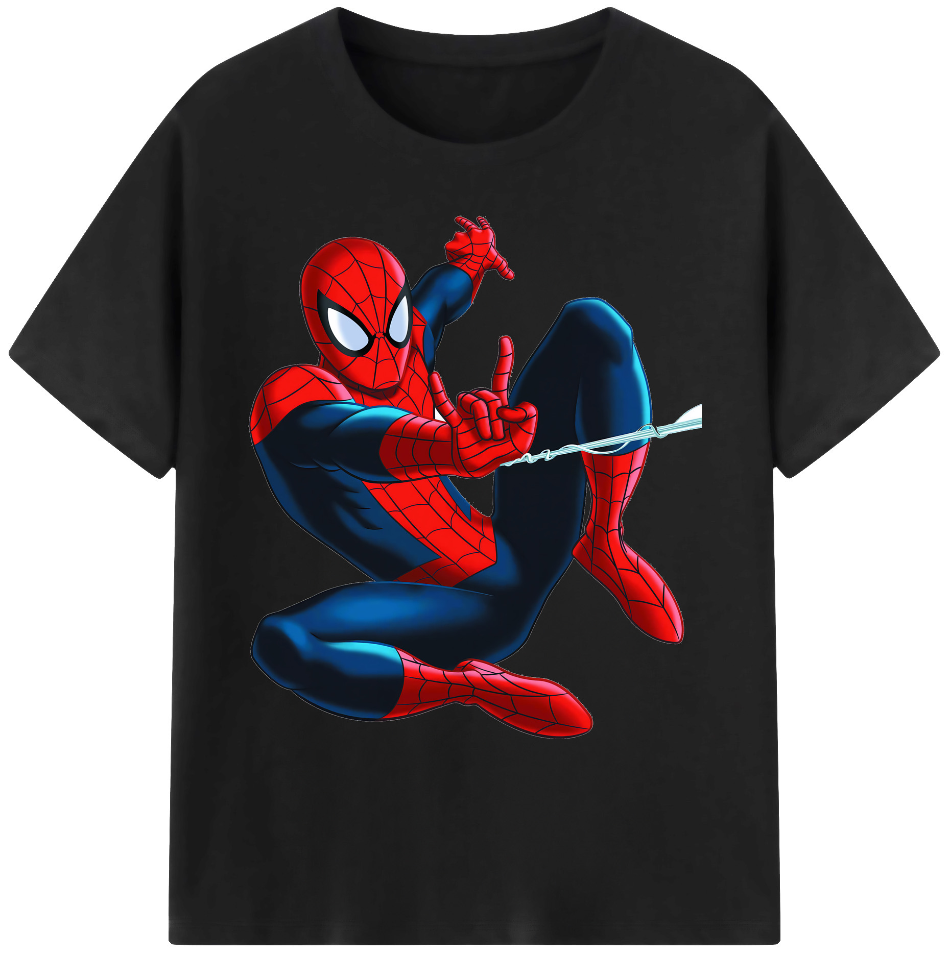 （画像用） Spider Man スパイダーマン 綿100％ メンズ半袖Tシャツ｜肌触りやわらか＆通気性