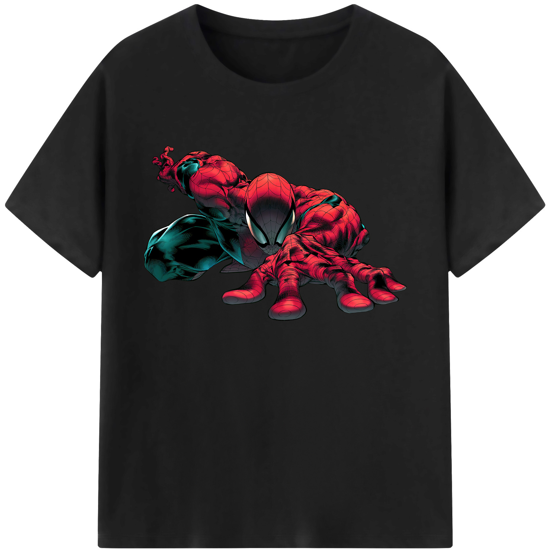 （画像用） Spider Man スパイダーマン 綿100％ メンズ半袖Tシャツ｜肌触りやわらか＆通気性