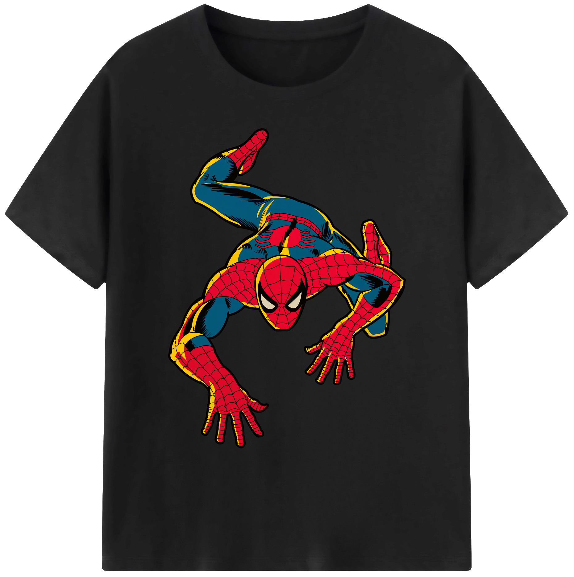 （画像用） Spider Man スパイダーマン 綿100％ メンズ半袖Tシャツ｜肌触りやわらか＆通気性