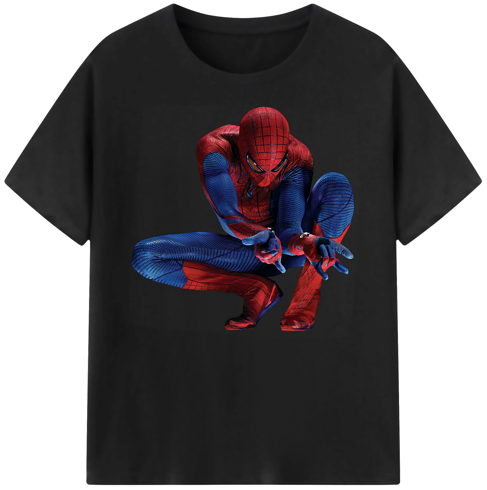 （画像用） Spider Man スパイダーマン 綿100％ メンズ半袖Tシャツ｜肌触りやわらか＆通気性