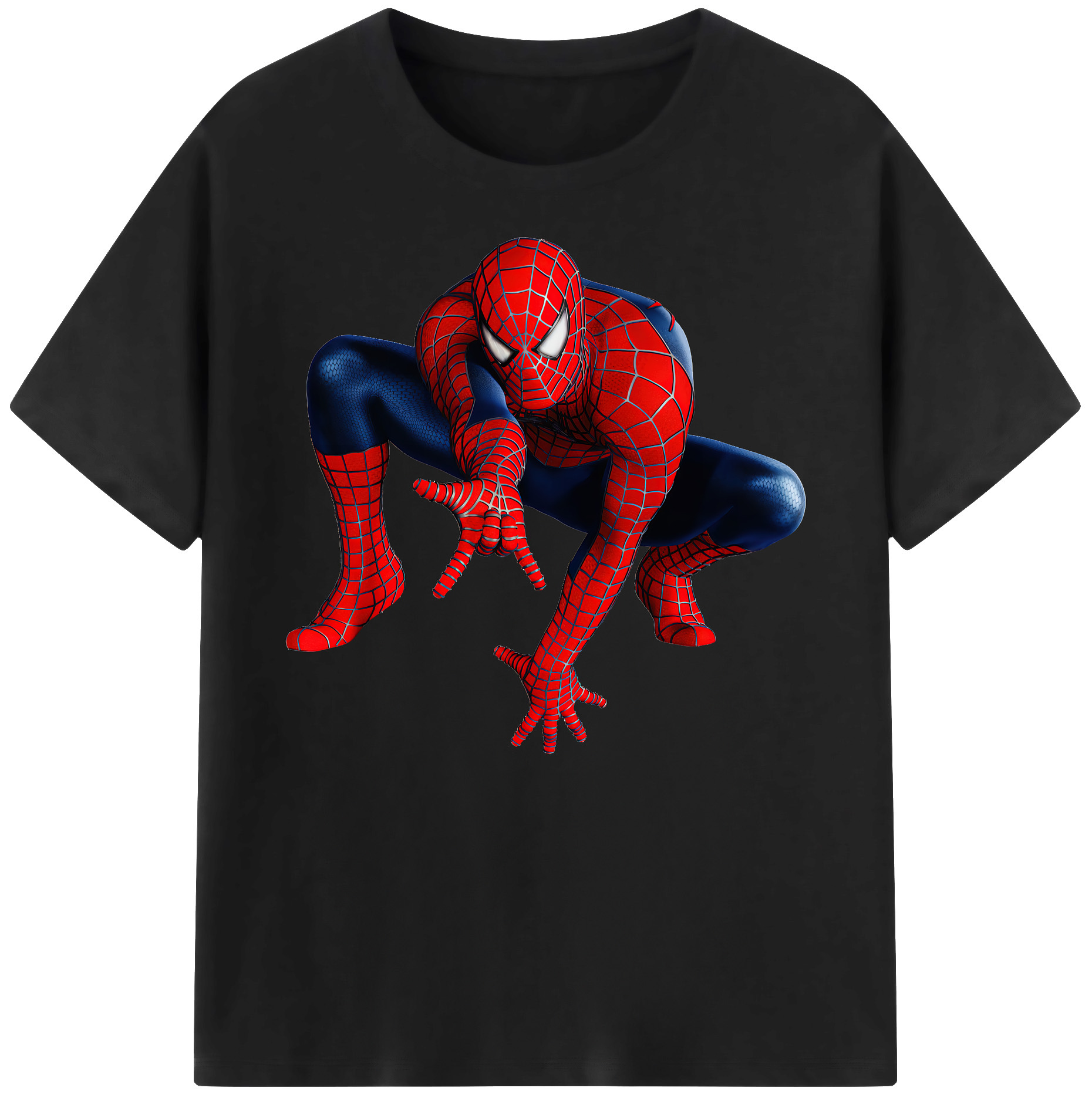 （画像用） Spider Man スパイダーマン 綿100％ メンズ半袖Tシャツ｜肌触りやわらか＆通気性